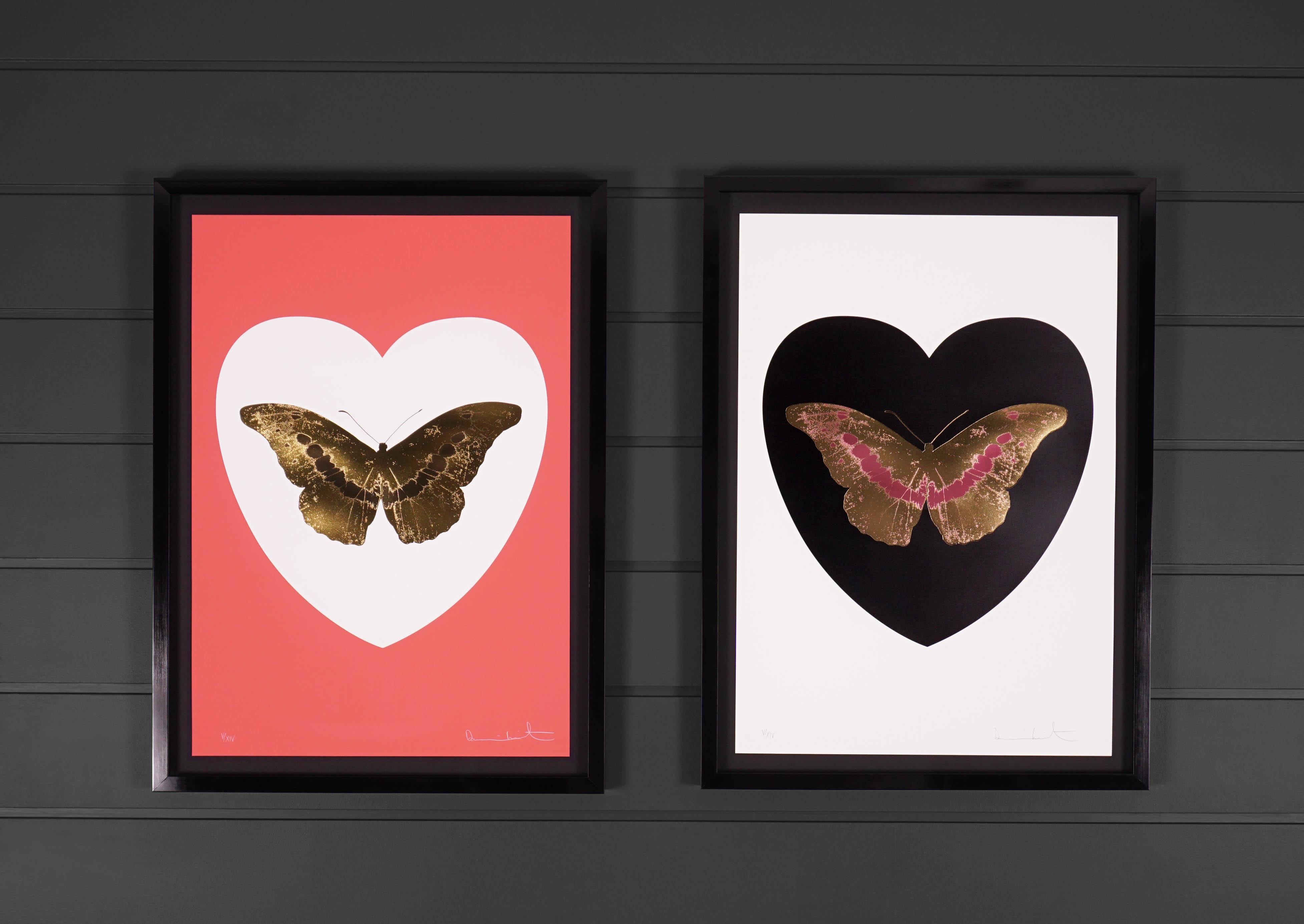 Damien Hirst, 'I Love You' Black/Coral/White, Butterfly 7