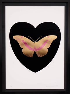 Damien Hirst, 'I Love You' Black/Coral/White, Butterfly