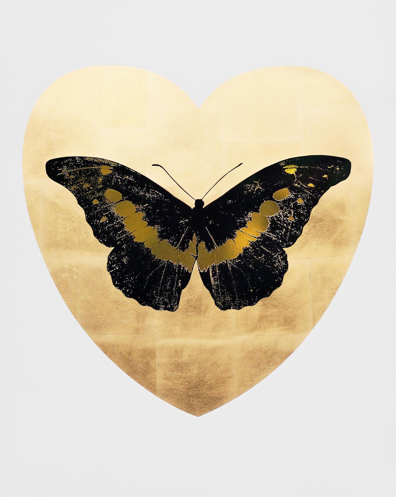 Damien Hirst, 'I Love You' Butterfly, Black/Gold, 2015 1