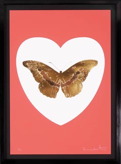 Damien Hirst, I Love You Butterfly, Coral/Gold