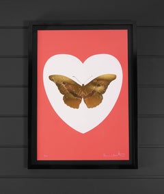 Damien Hirst, I Love You Butterfly, Coral/Gold
