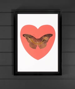 Damien Hirst, I Love You Butterfly, Coral/White/Gold 