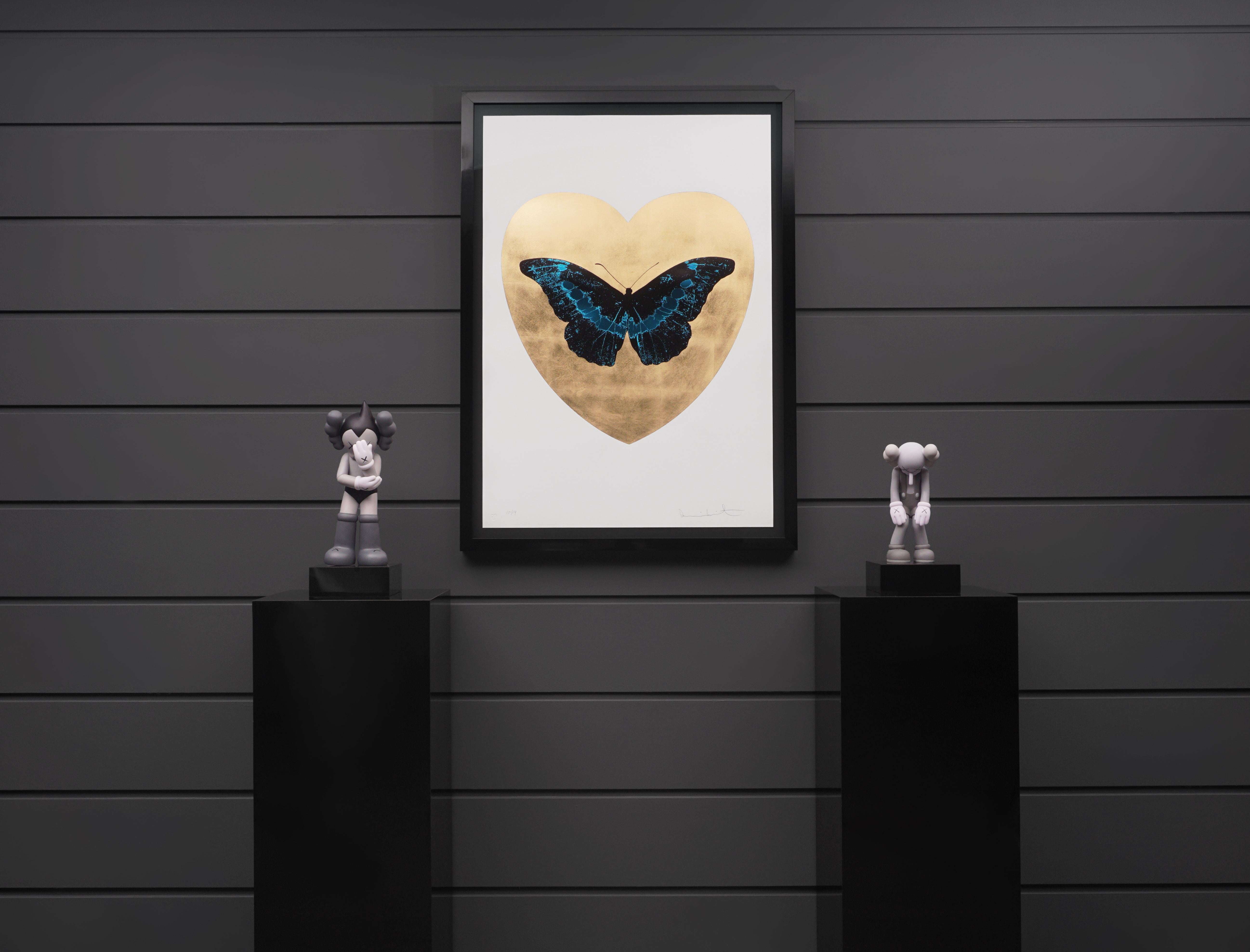 Damien Hirst, I Love You Butterfly, Turquoise/Gold  5