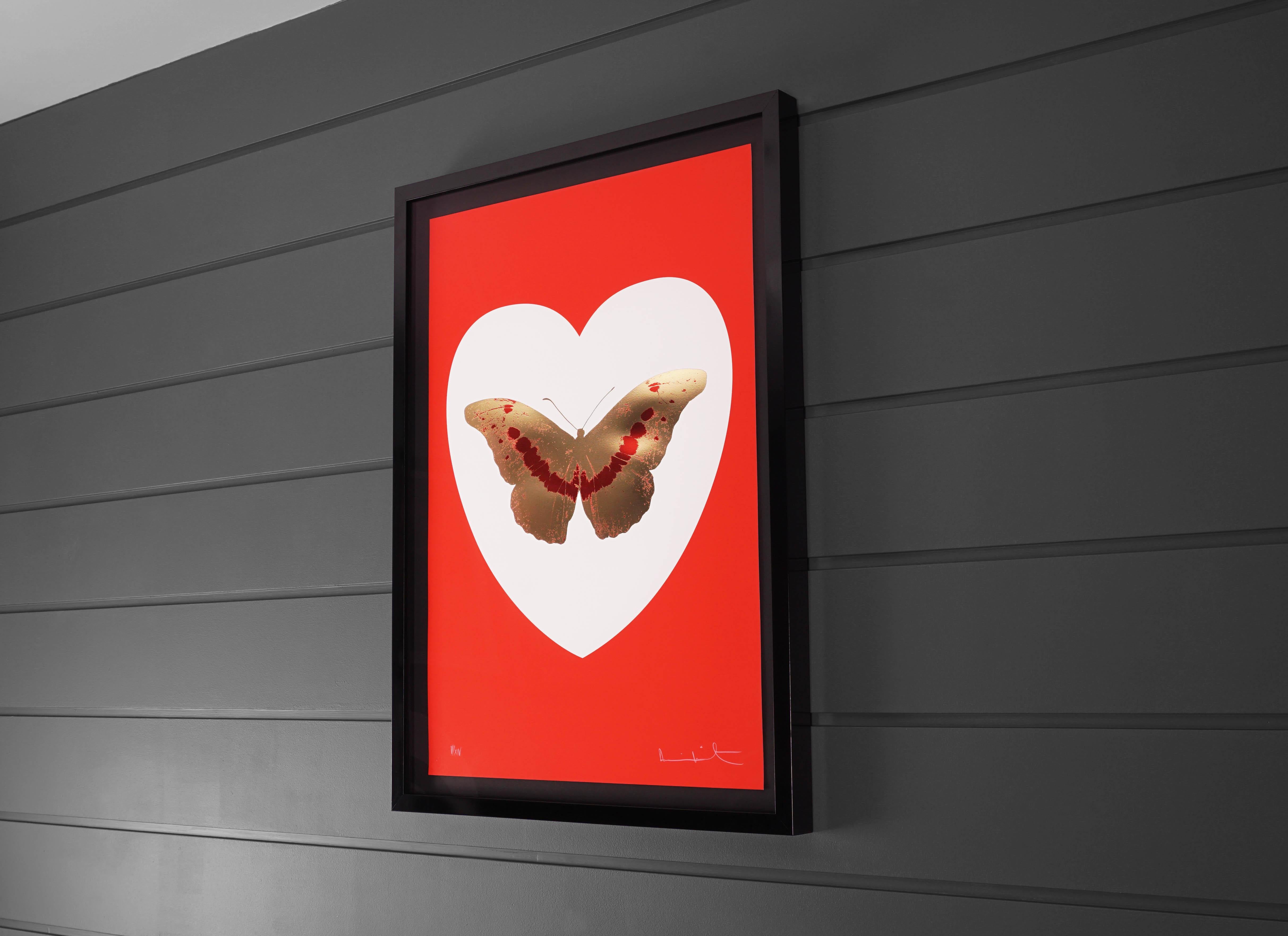 Damien Hirst, I Love You, Red/Gold, Butterfly 1