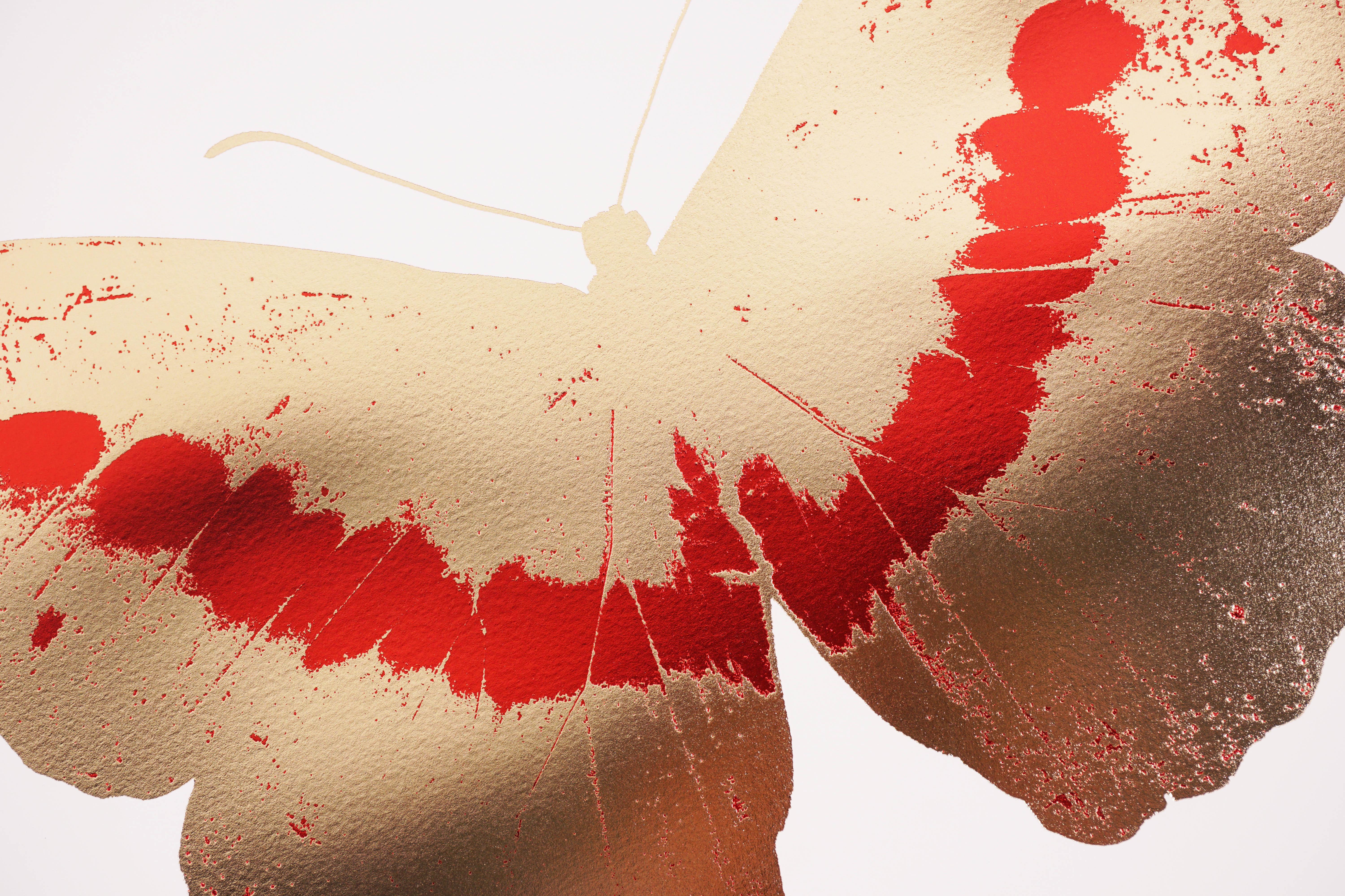 damien hirst butterfly red