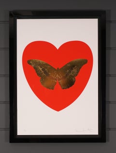 Damien Hirst, I Love You, Red & White Butterfly