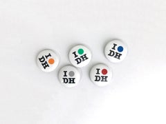 Damien Hirst "I SPOT DH" buttons set of 5, 2012