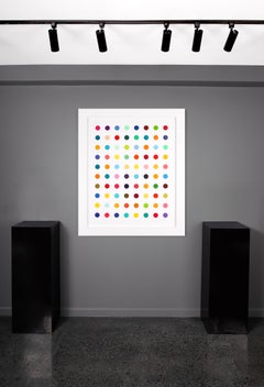 Damien Hirst Minimalist Woodcut Print, 'Vertical Spots' IV, 2016