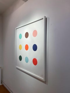 Damien Hirst, "Quene 1-AM", Contemporary Art, Print, Dots, Colors, Paper