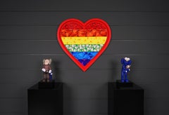 Damien Hirst, Rainbow Butterfly Heart, Red, 2020