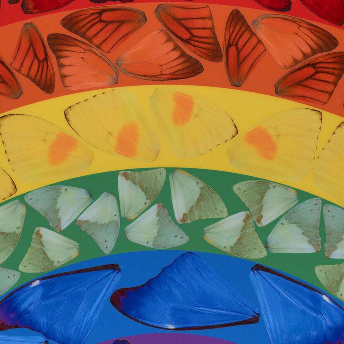 Damien Hirst, Rainbow, Small Laminated Giclee Print on Aluminium, 2020 For Sale 1