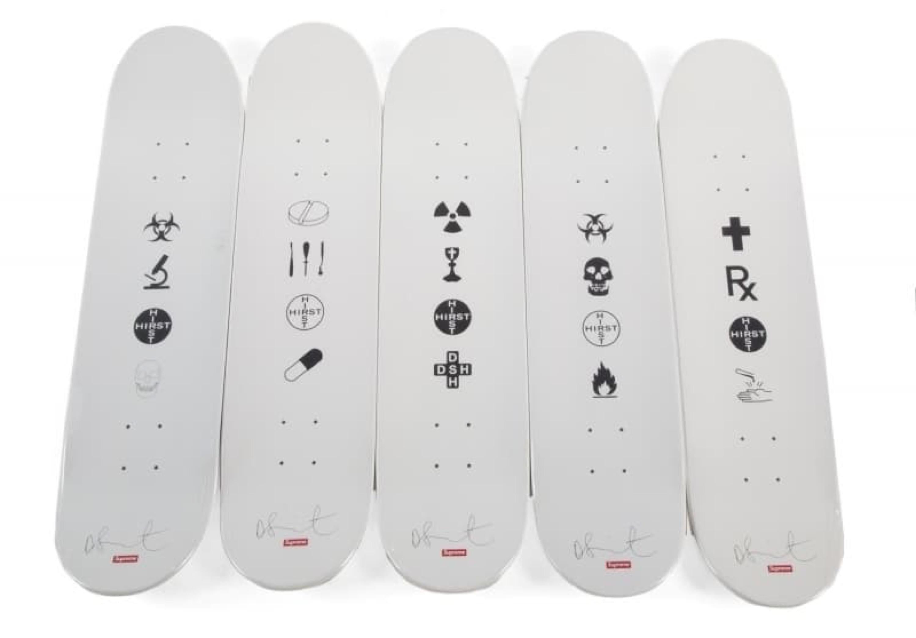 Damien Hirst, Spot Supreme Skateboard Deck (Set of 5), 2009 For Sale 1