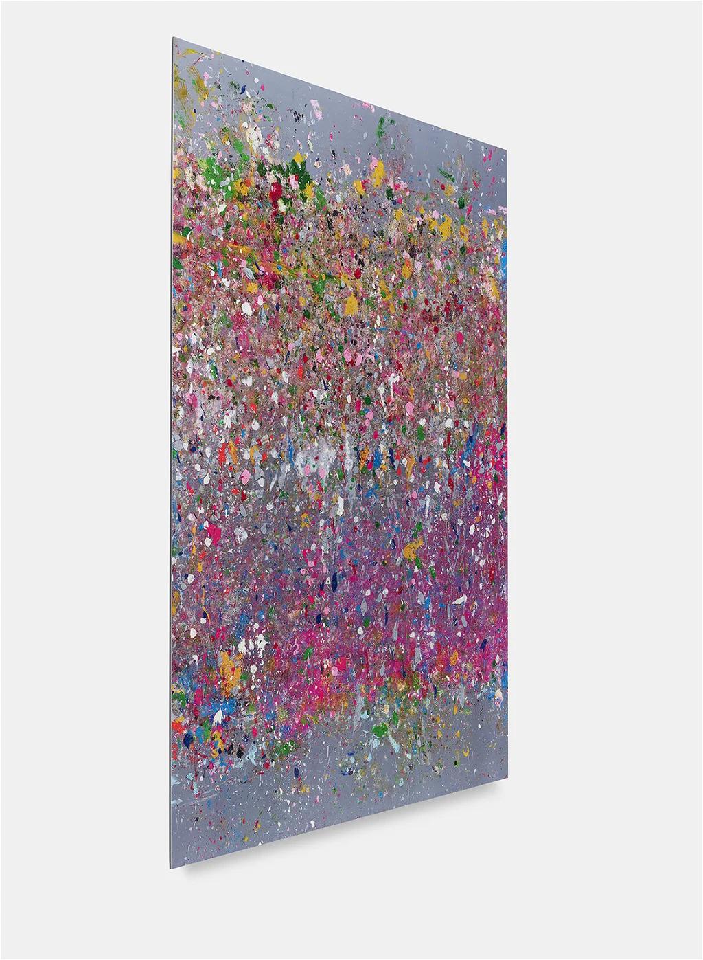 DAMIEN HIRST - STUDLAND BAY. Dove la terra incontra il mare. Astrazione, britannico - Abstract Print Grigio di Damien Hirst