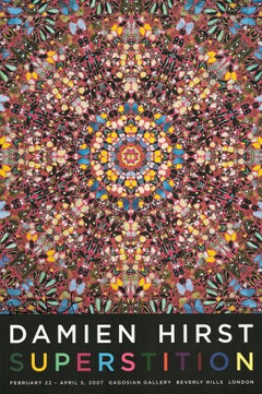 Damien Hirst Superstition 2007 Screen Print, Signed, 39x26 Inches
