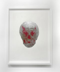 Damien Hirst "The Dead - Silver Gloss/Loganberry Pink" Skull Print