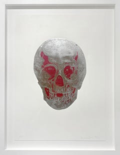 Damien Hirst "The Dead - Silver Gloss/Loganberry Pink" Skull Print