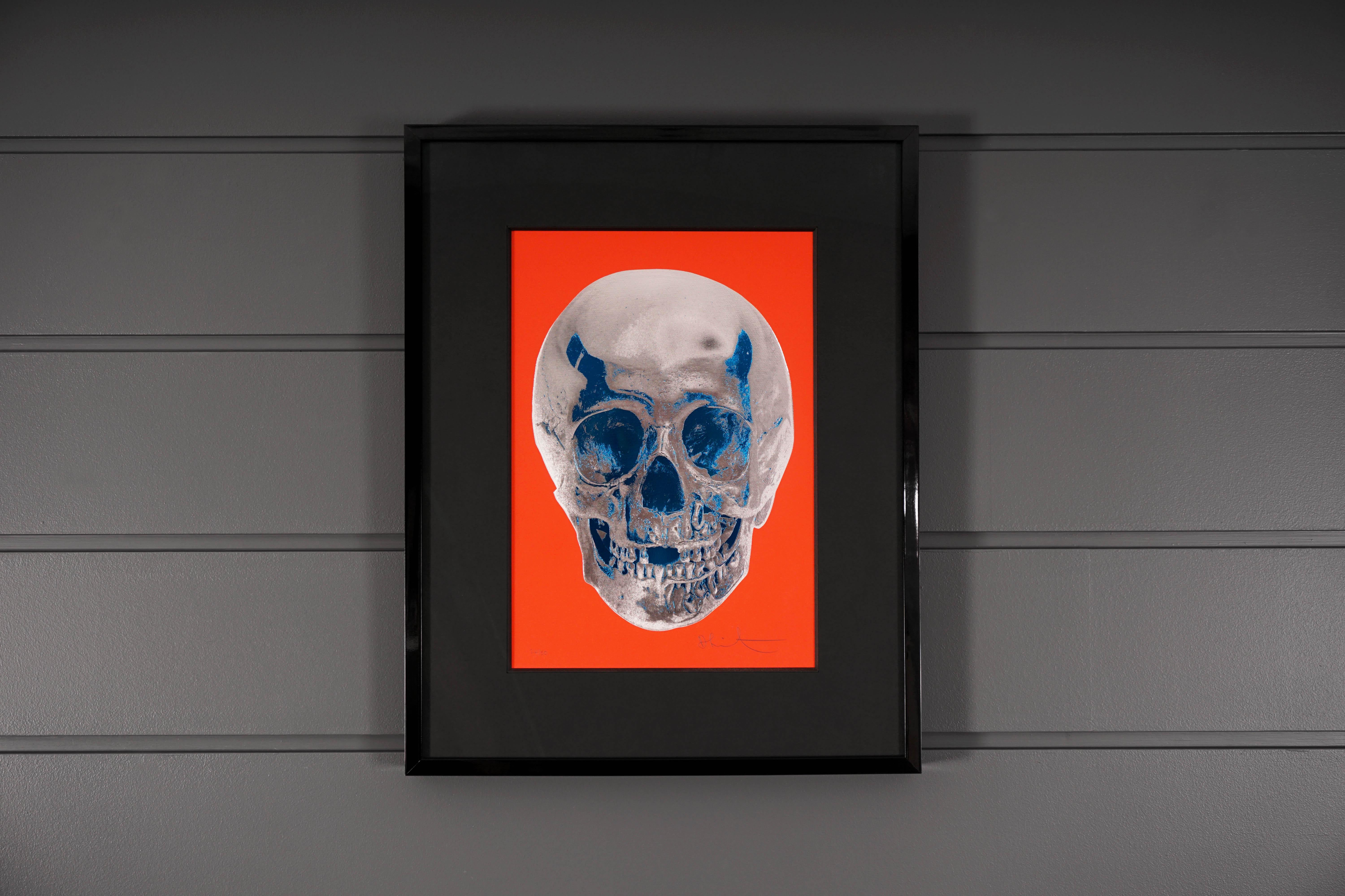 The ‘Till Death Do Us Part Skull in a warmed chili red is by master contemporary artist, Damien Hirst. This 2012 skull series is created in a small edition of only 50 pieces, each signed and numbered by the artist in pencil on the lower corners. The