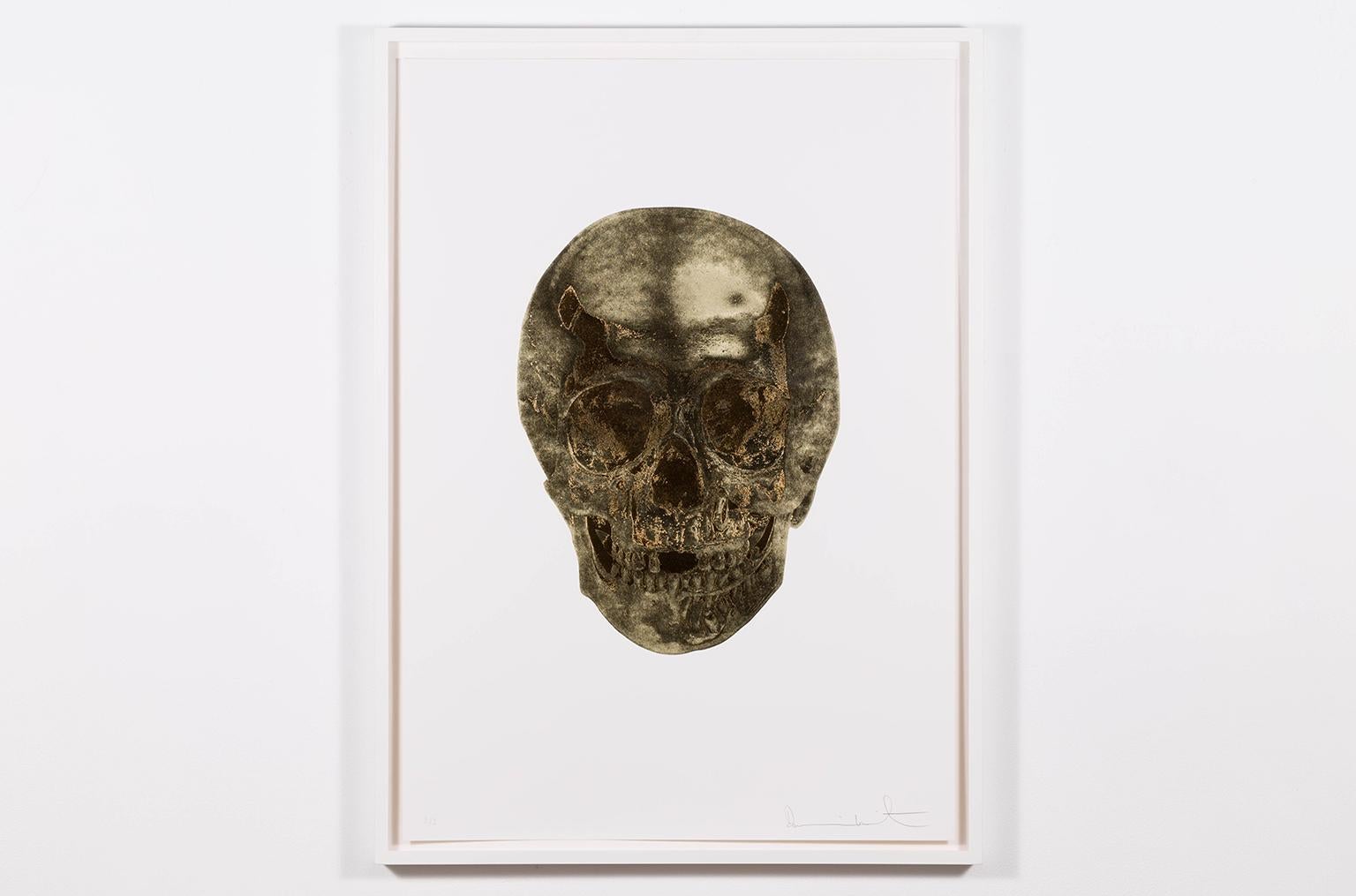 Death or Glory - Glorius Skull (Cool Gold - European Gold) - Print by Damien Hirst