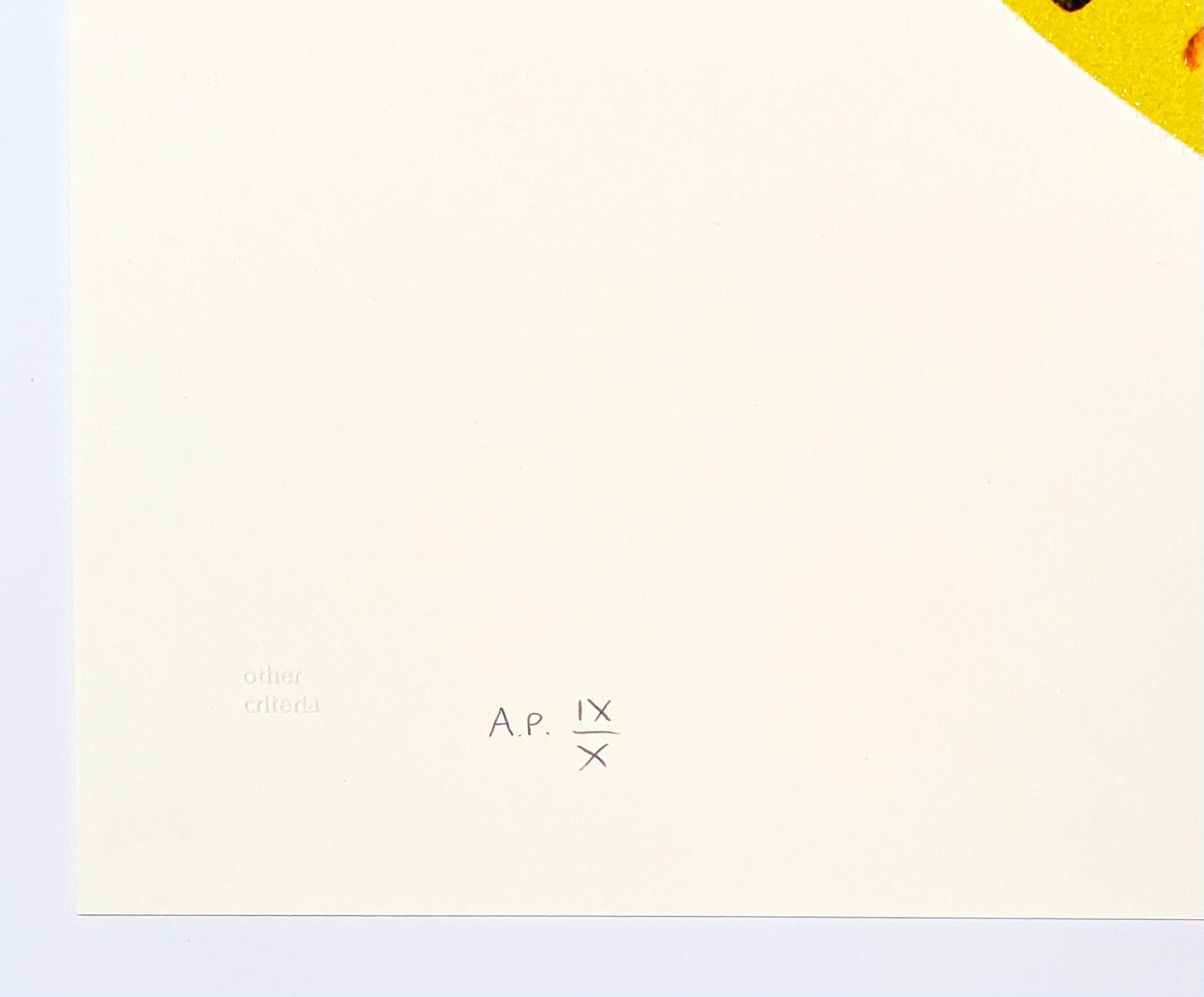 Domine, Dominus noster - Yellow Abstract Print by Damien Hirst