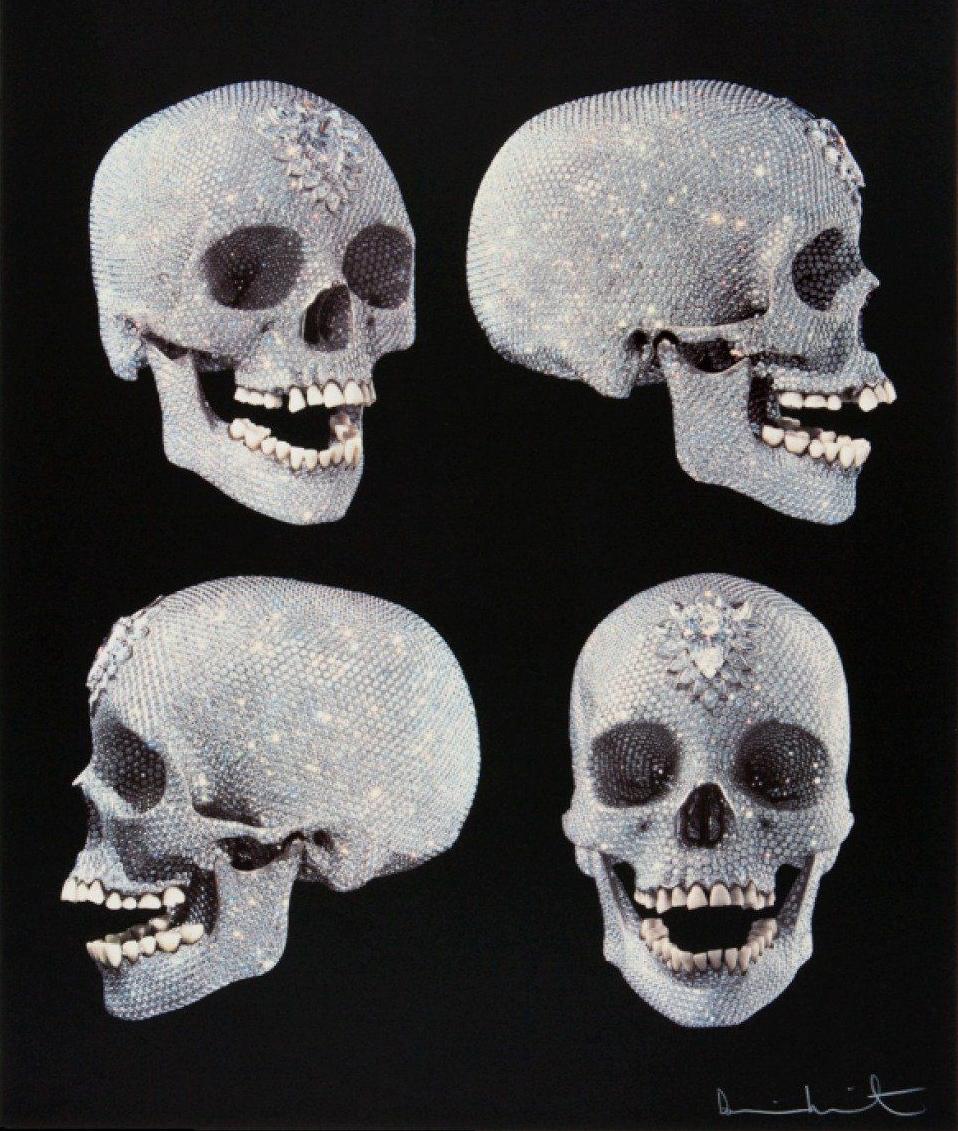For the Love of God (black) - Print by Damien Hirst