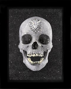 'For The Love Of God, Enlightenment' Skull with Diamond Dust