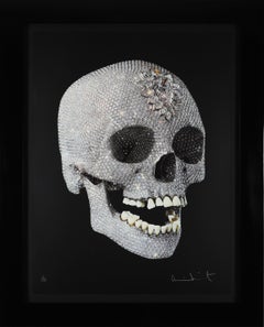 'For the Love of God' Skull with Diamond Dust