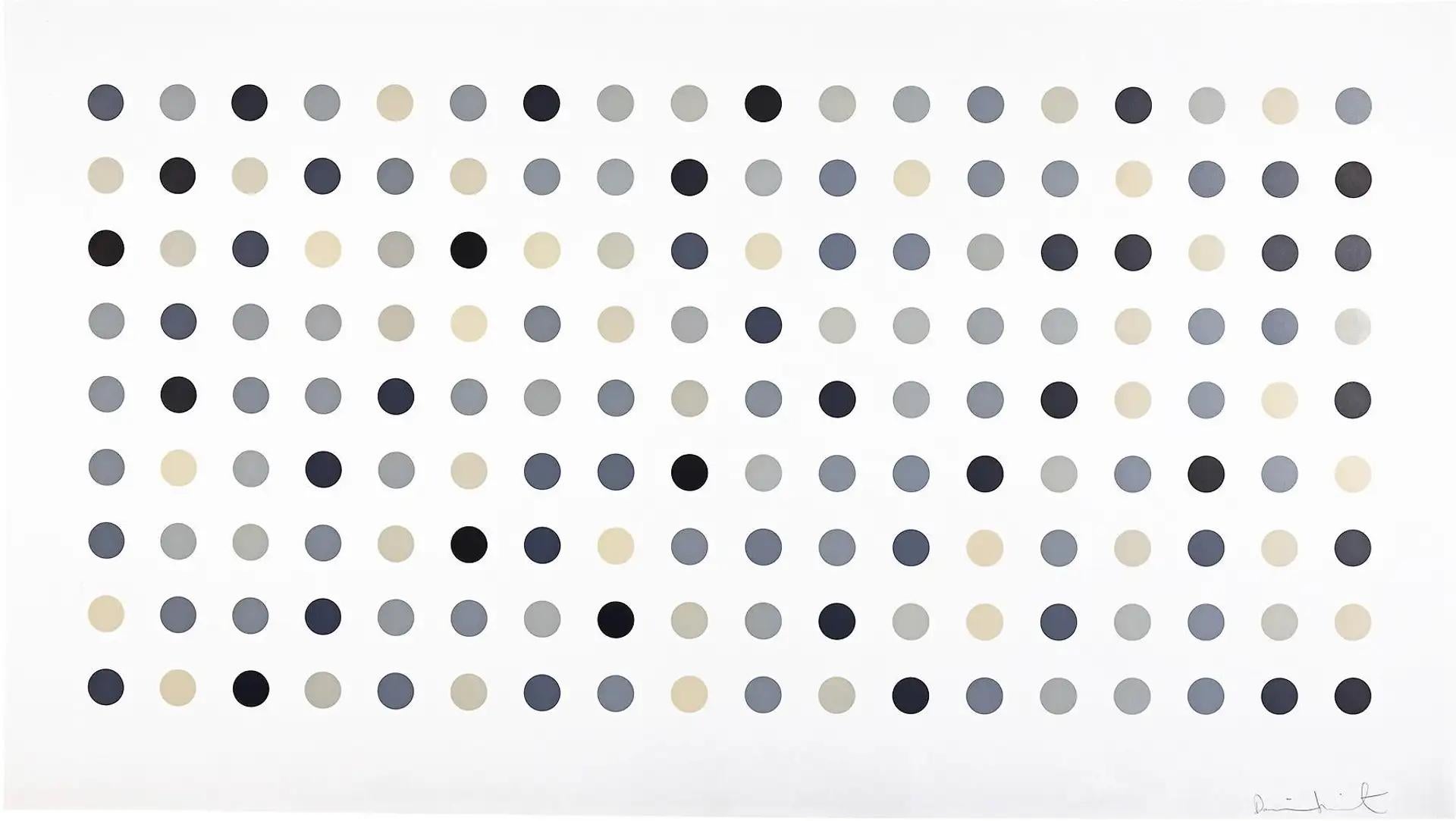'Grey Spots' Etching with Aquatint, 2005 - Print by Damien Hirst