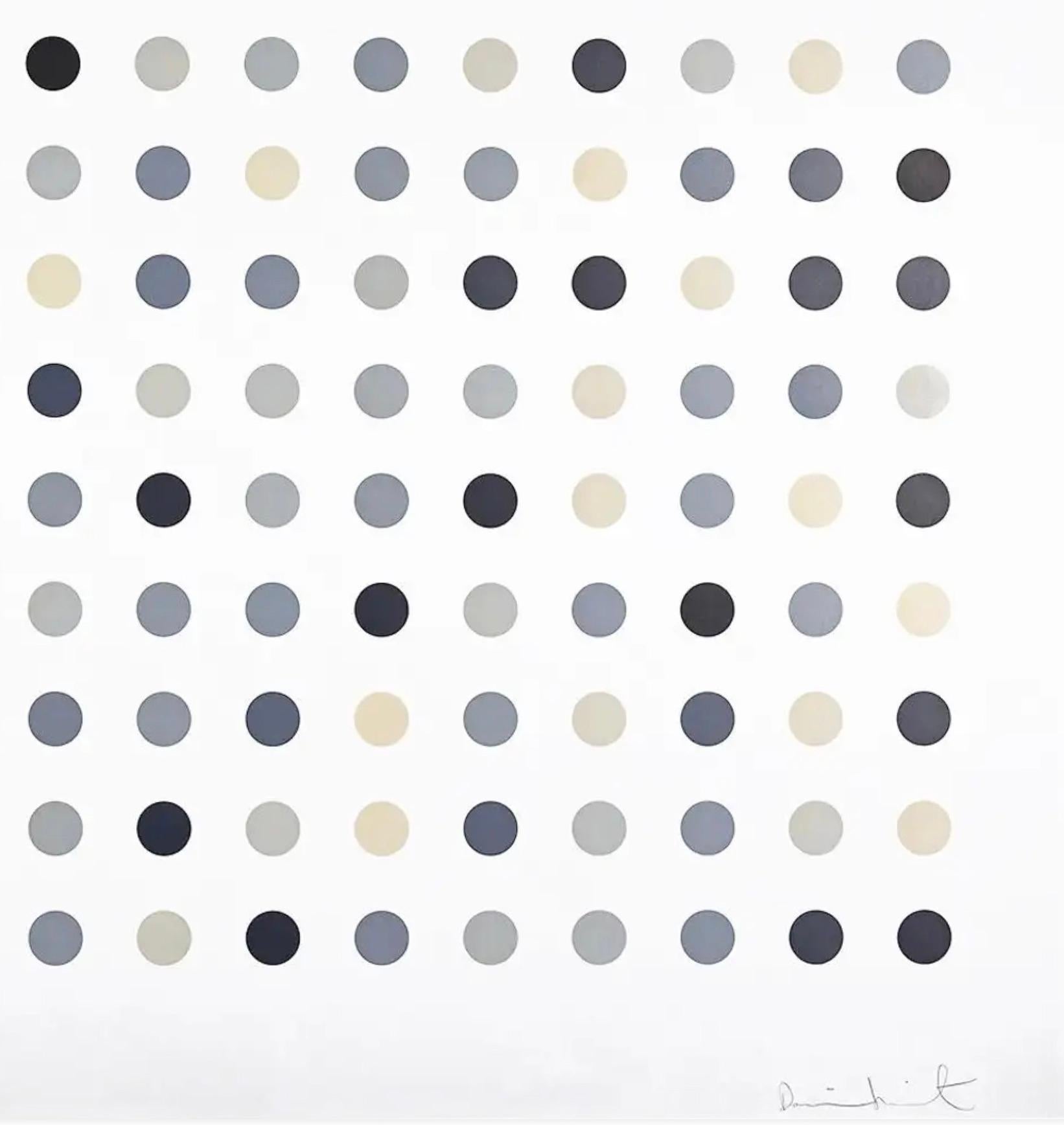 'Grey Spots' Etching with Aquatint, 2005 - Gray Abstract Print by Damien Hirst