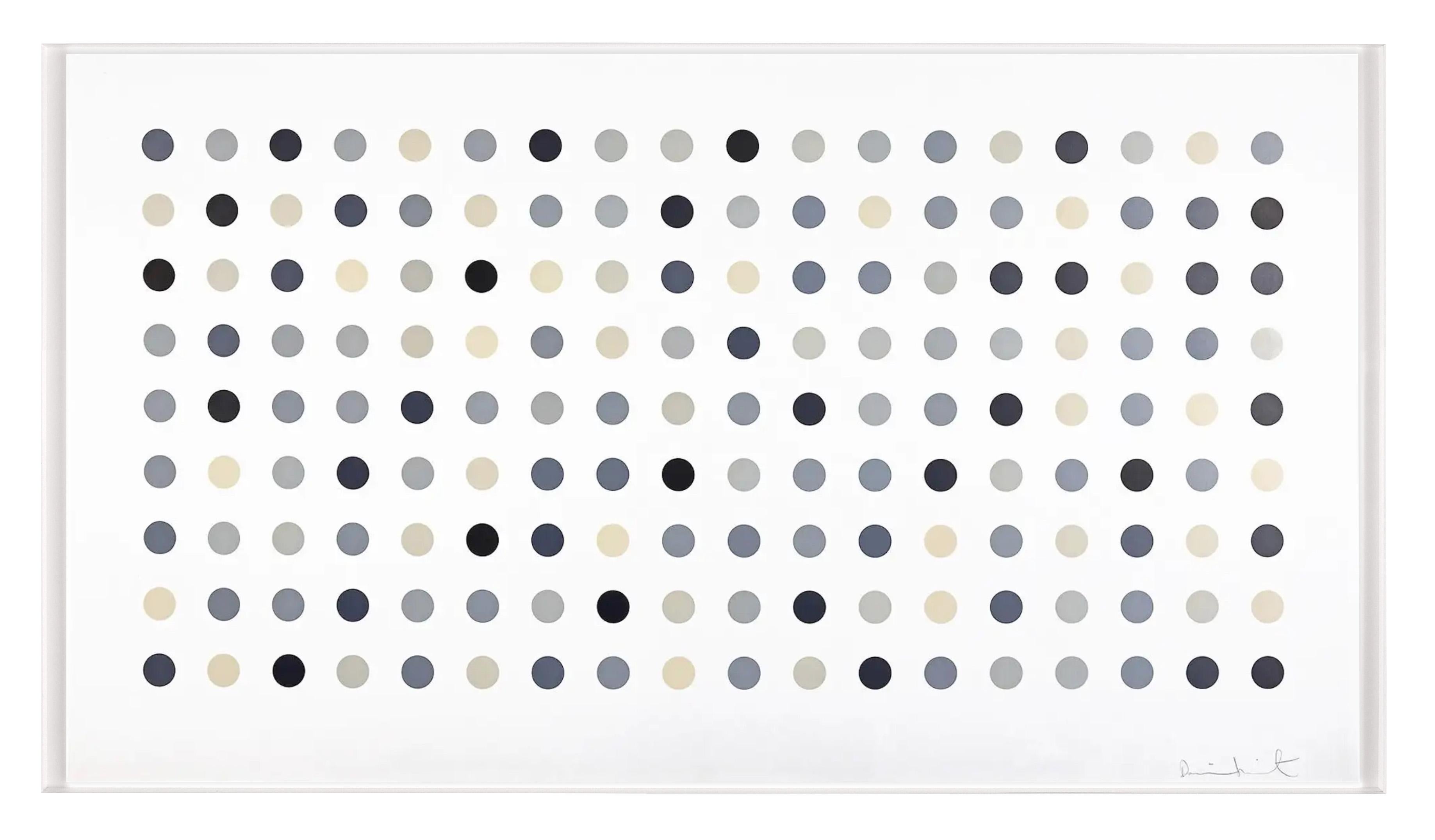 Abstract Print de Damien Hirst - Manchas grises" Aguafuerte con aguatinta, 2005