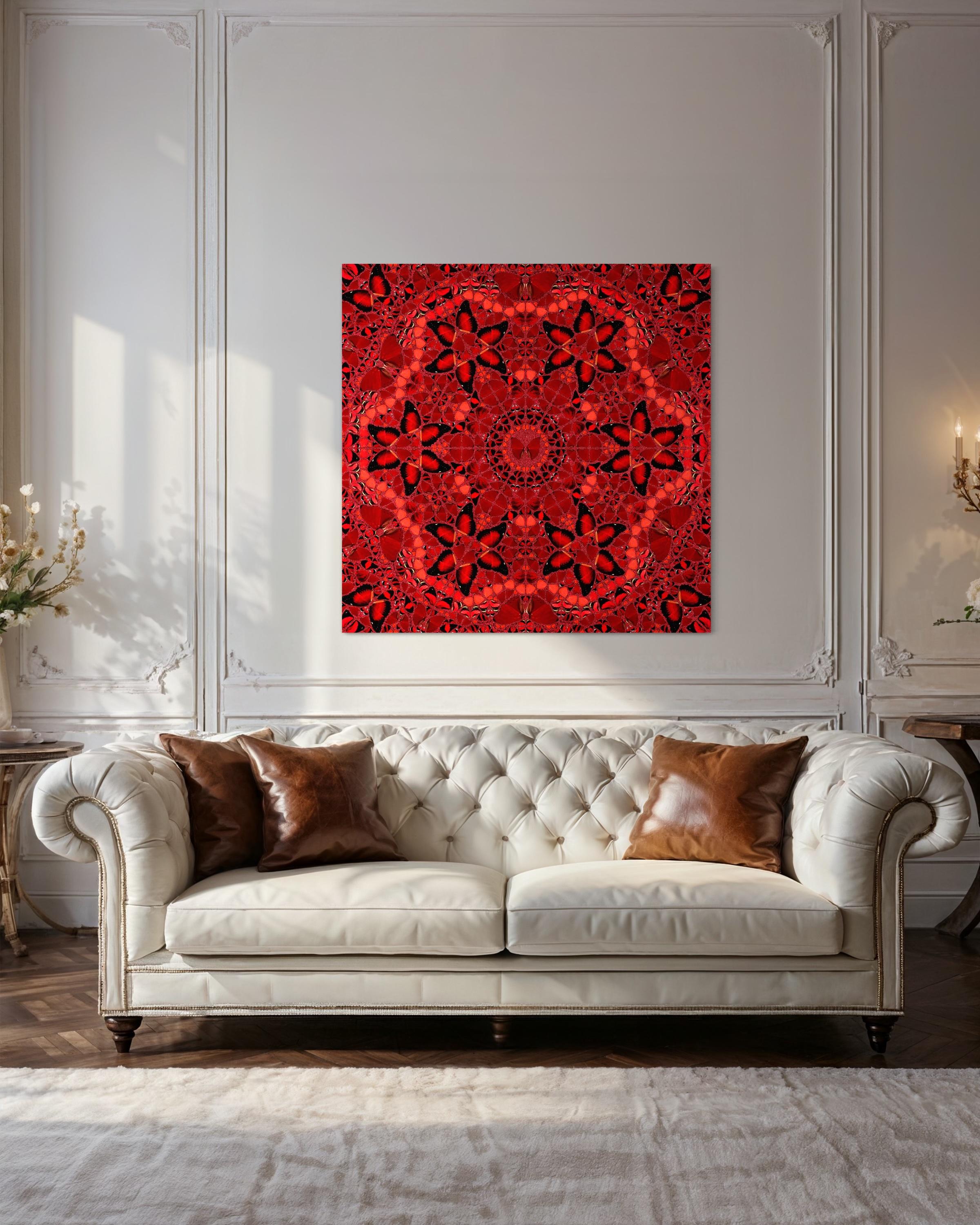 H10-1 Wu Zetian - Red Print by Damien Hirst