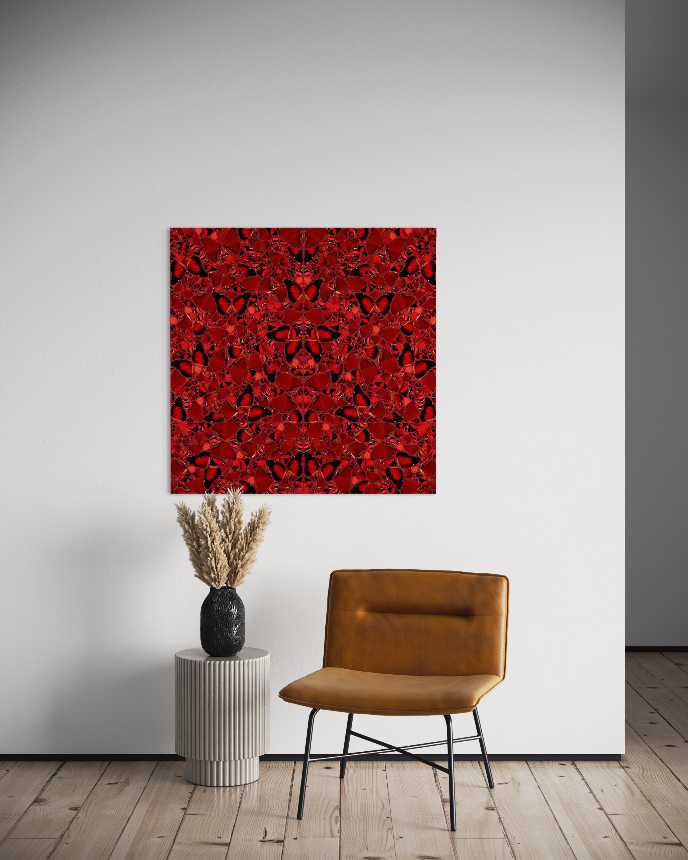 H10-3 Theodora - Red Abstract Print by Damien Hirst