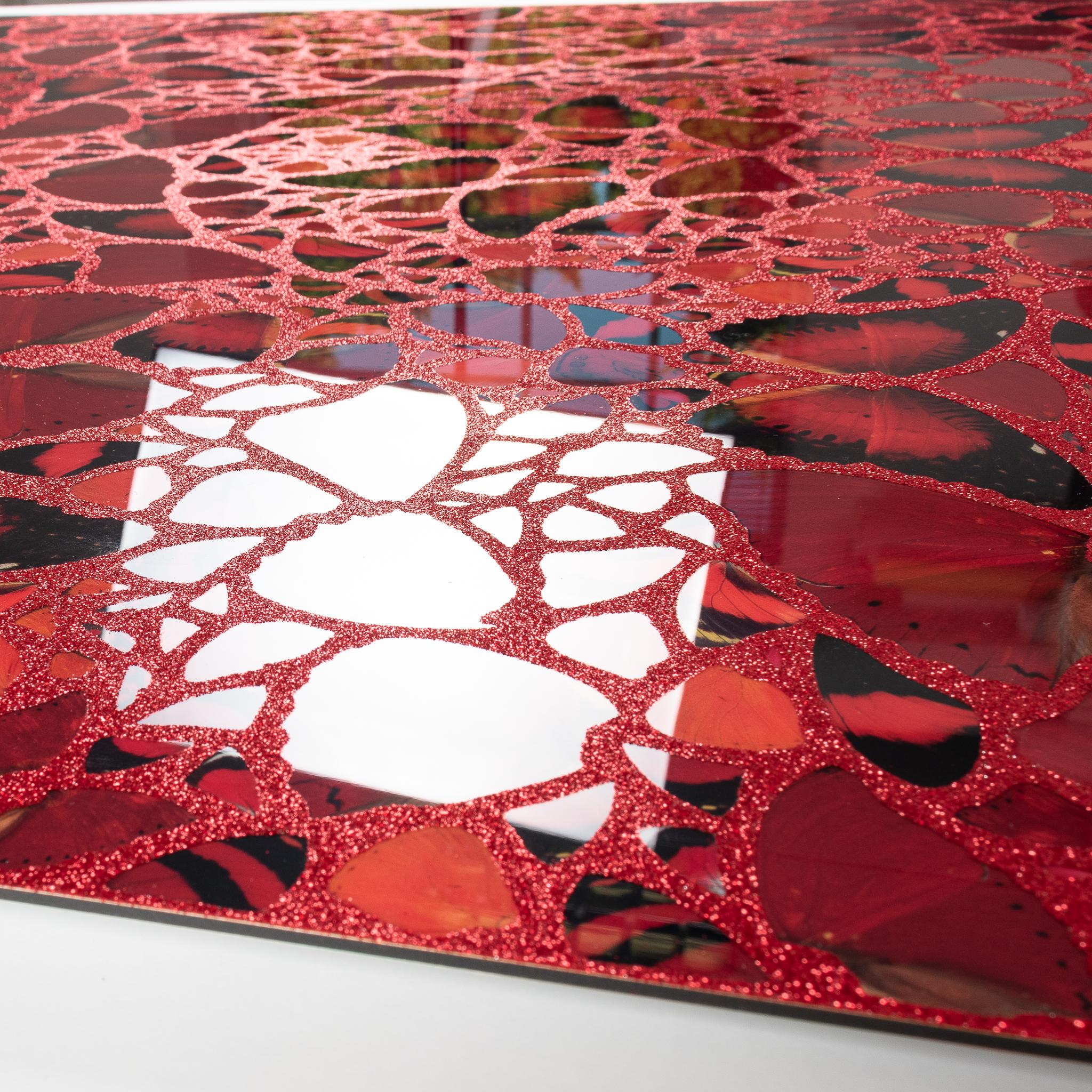 H10-3 Theodora (from the Empresses) - Red Abstract Print by Damien Hirst