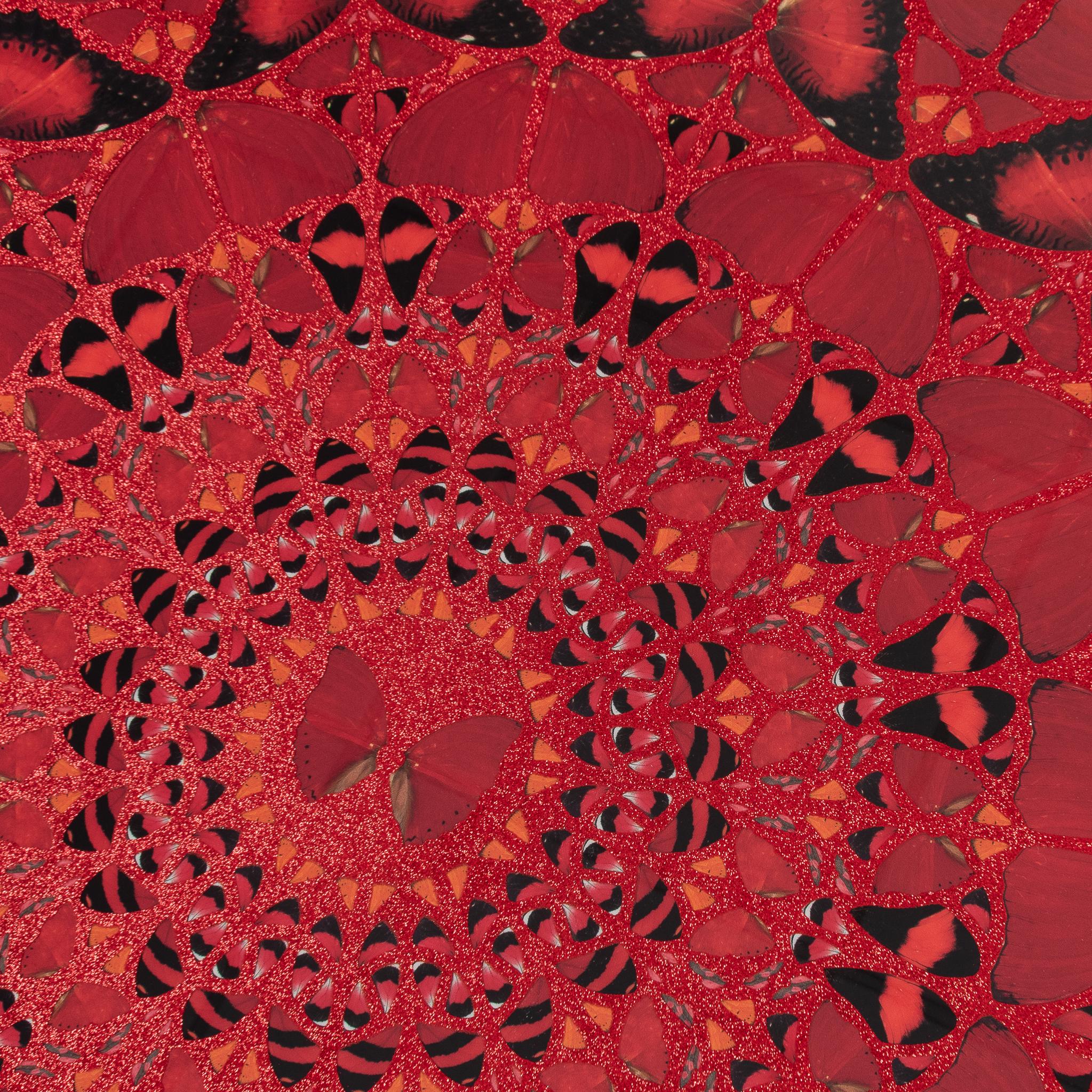 H10-4 Suiko - Rouge Abstract Print par Damien Hirst