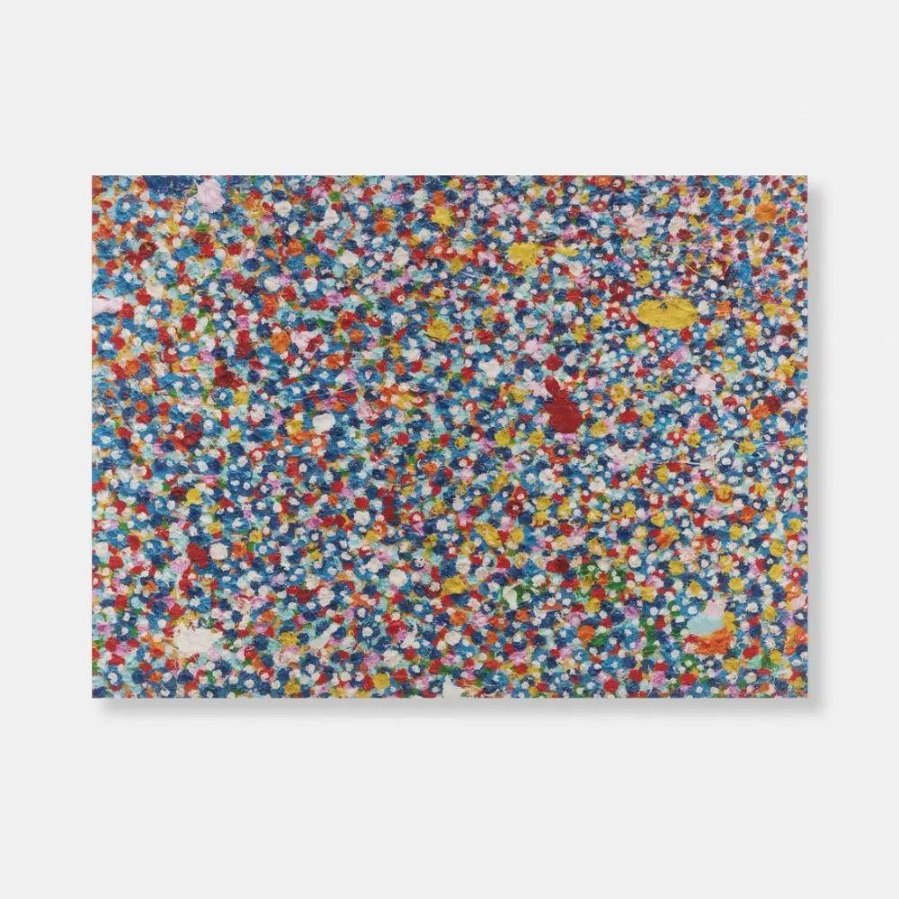 H4-5 Nong Nooch Damien Hirst Grabado abstracto por puntos firmado edición limitada
