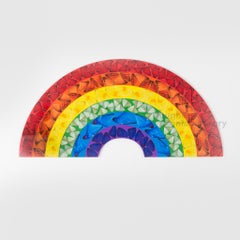 H7-1 Butterfly Rainbow Giclée Print on Aluminium Panel