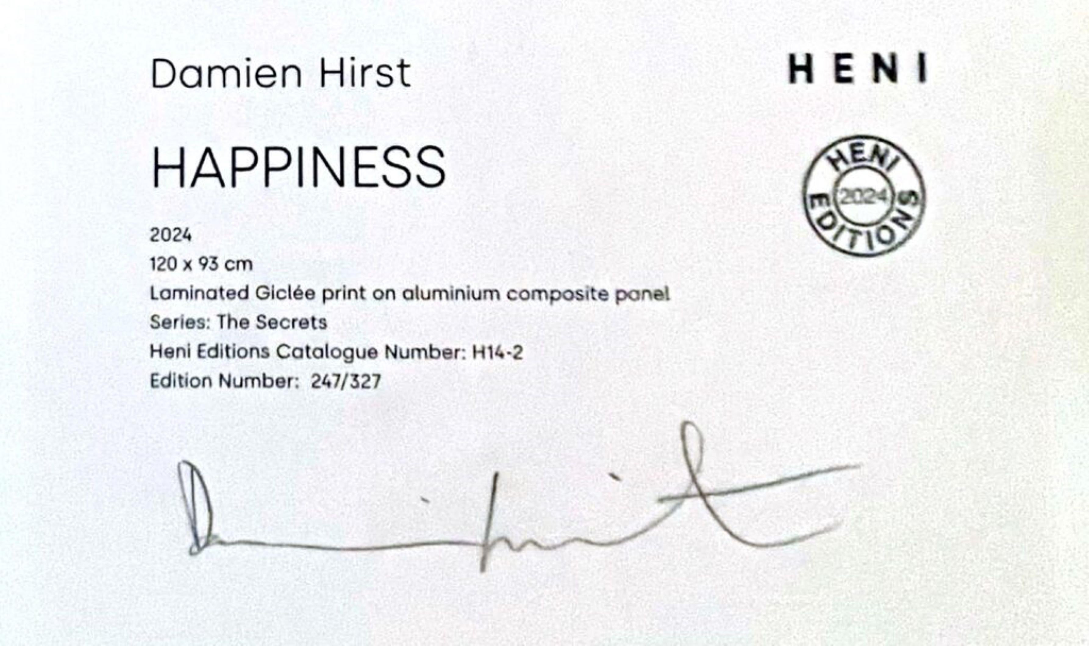 La Felicidad, Los Secretos Laminado giclée sobre panel compuesto de aluminio, Firmado/N - Print de Damien Hirst