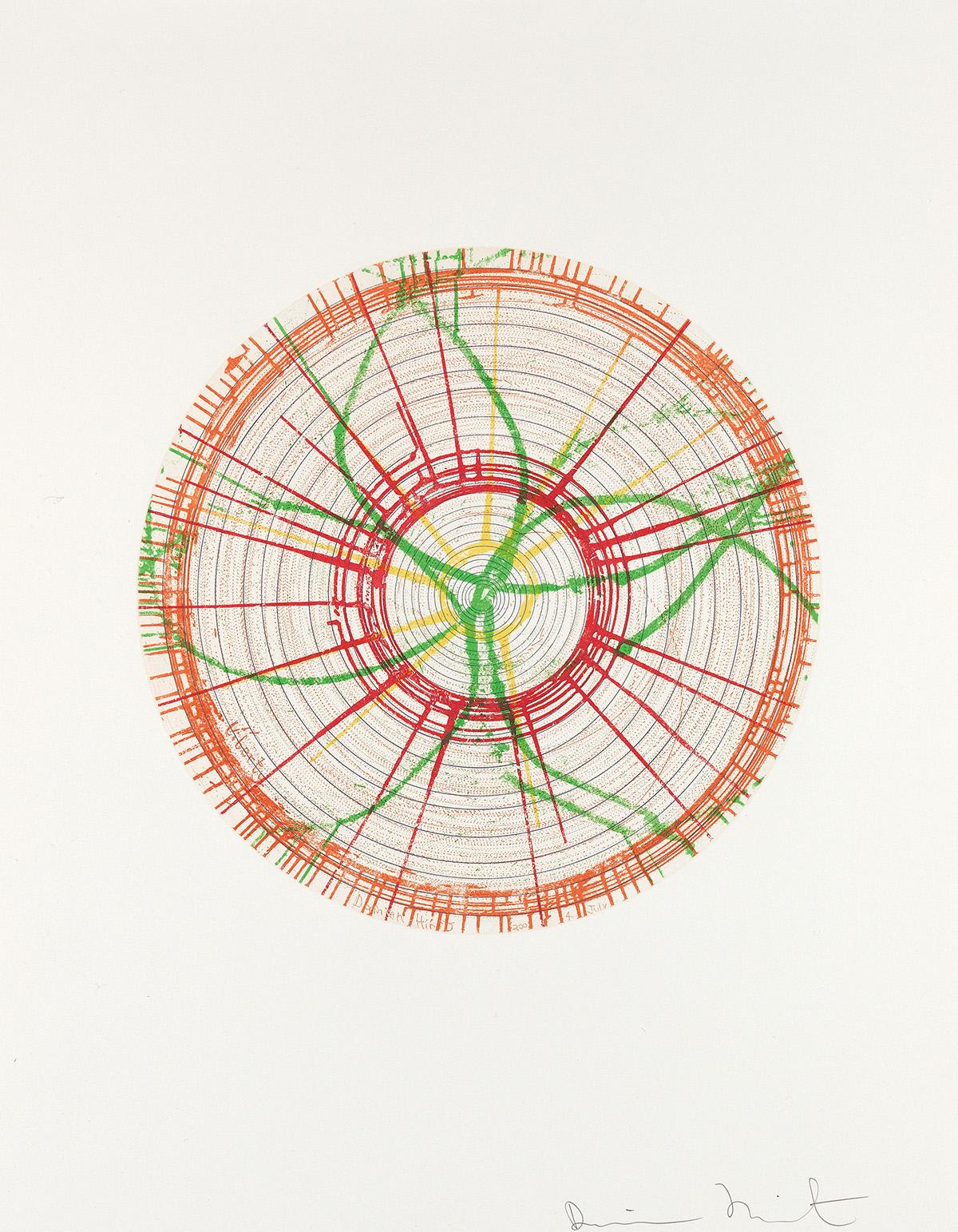 Hirst 'Liberty' Signierter Radierungsdruck in limitierter Auflage aus der Serie 'In a Spin' – Print von Damien Hirst