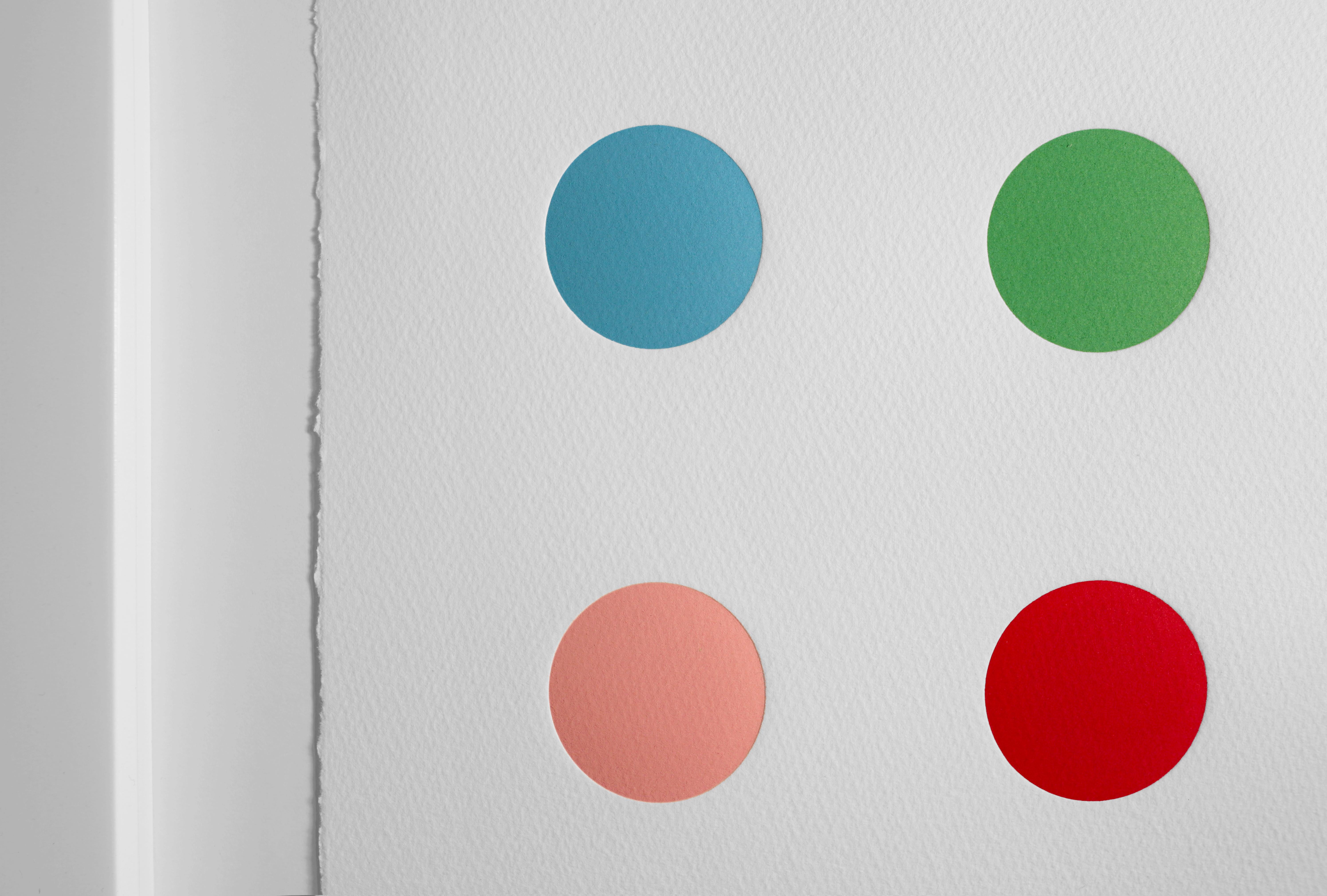 The minimalist's dream, the large-scale iconic contemporary pop art Horizontal 'Spots' with multi-color dots by Damien Hirst is one of fifty-five limited edition woodcut prints on Somerset paper, created in 2018. Edition 42 of 55. Published by