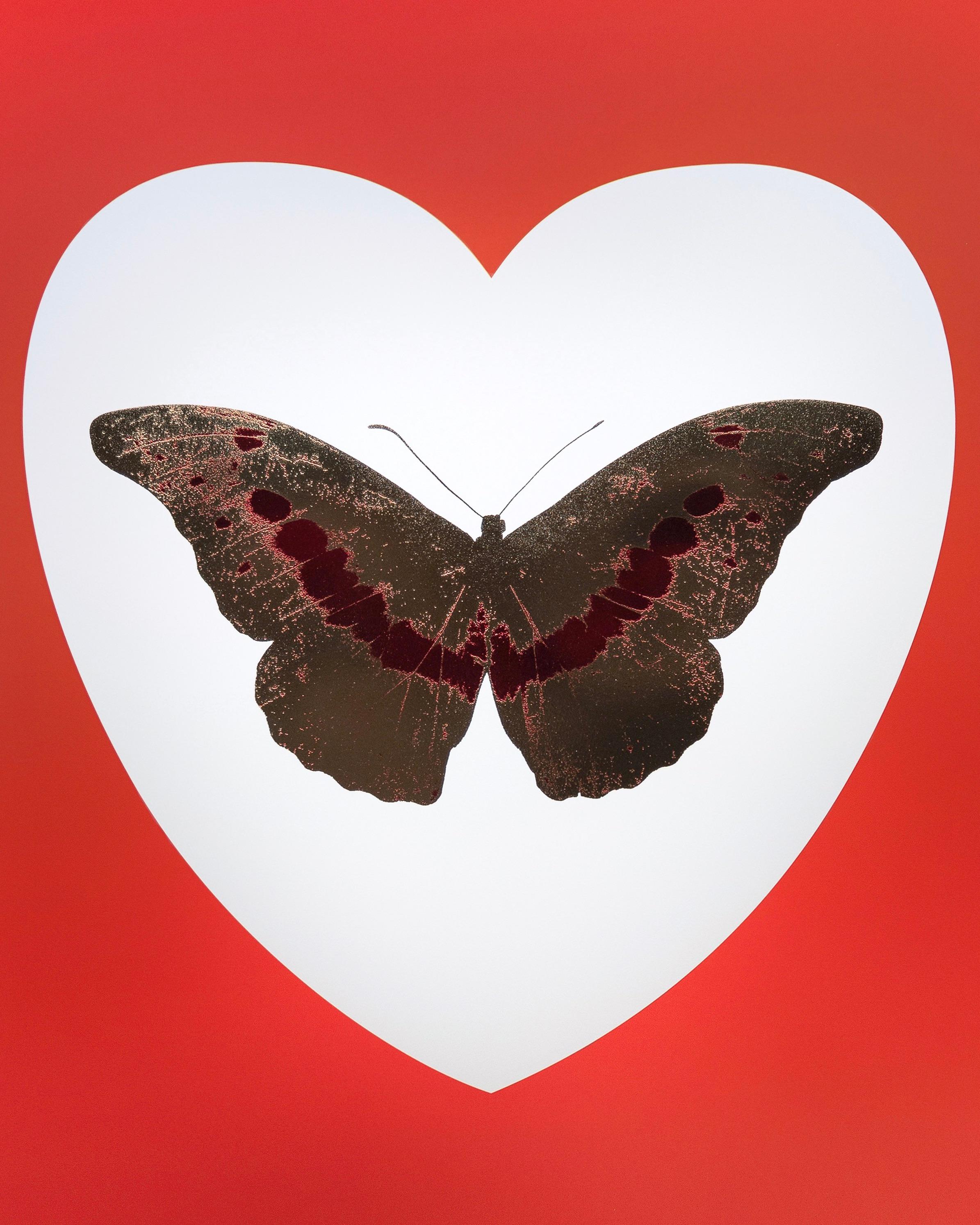 Papillon rouge/doré 'Je t'aime en vente 3