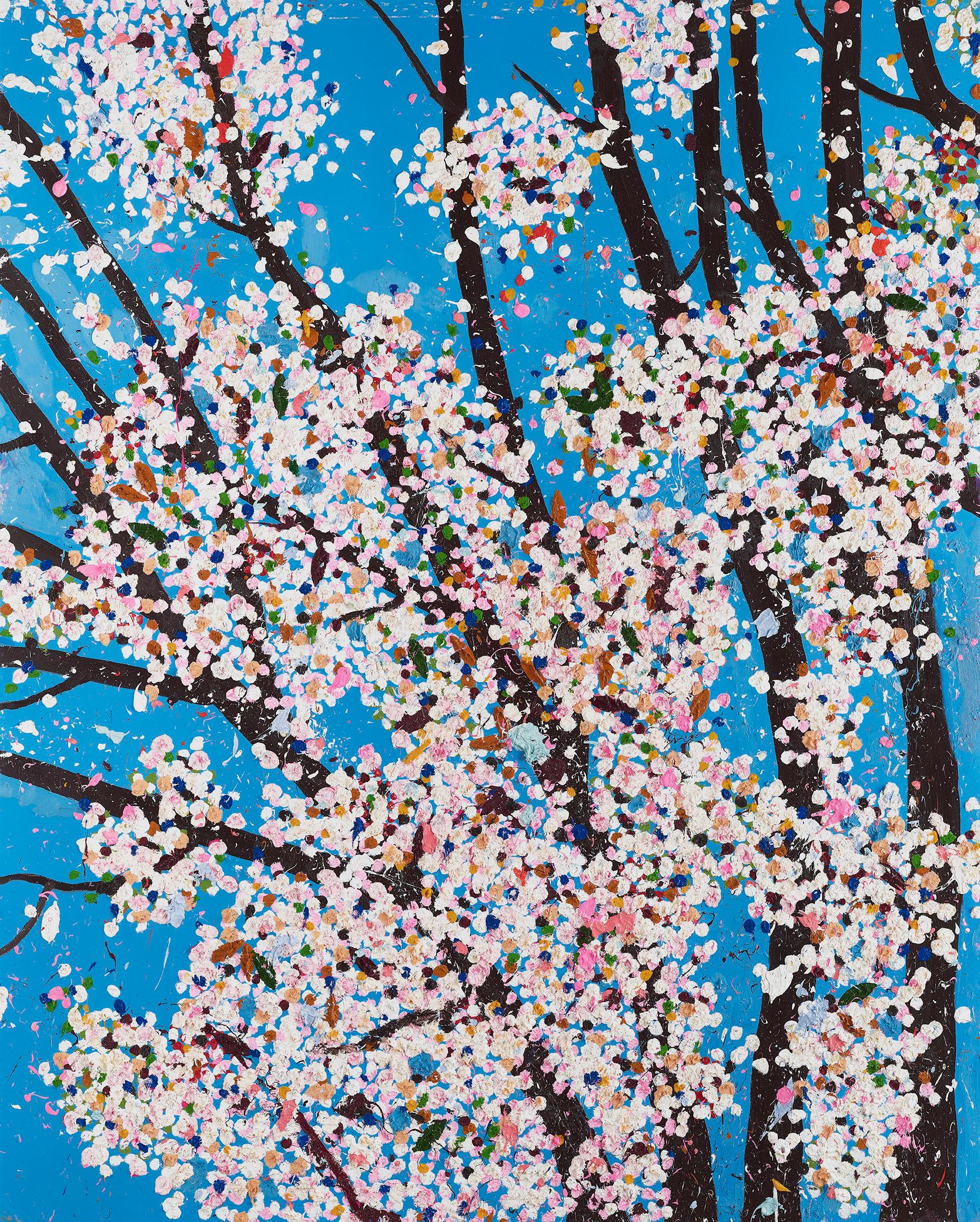 Damien Hirst Still-Life Print - Justice -- Laminated Giclée print, The Virtues, Cherry Blossom Tree by Hirst