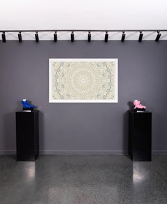„Intricacy“ – Glicée-Druck auf Aluminium, abstrakte Geometrie, signiert, 2024