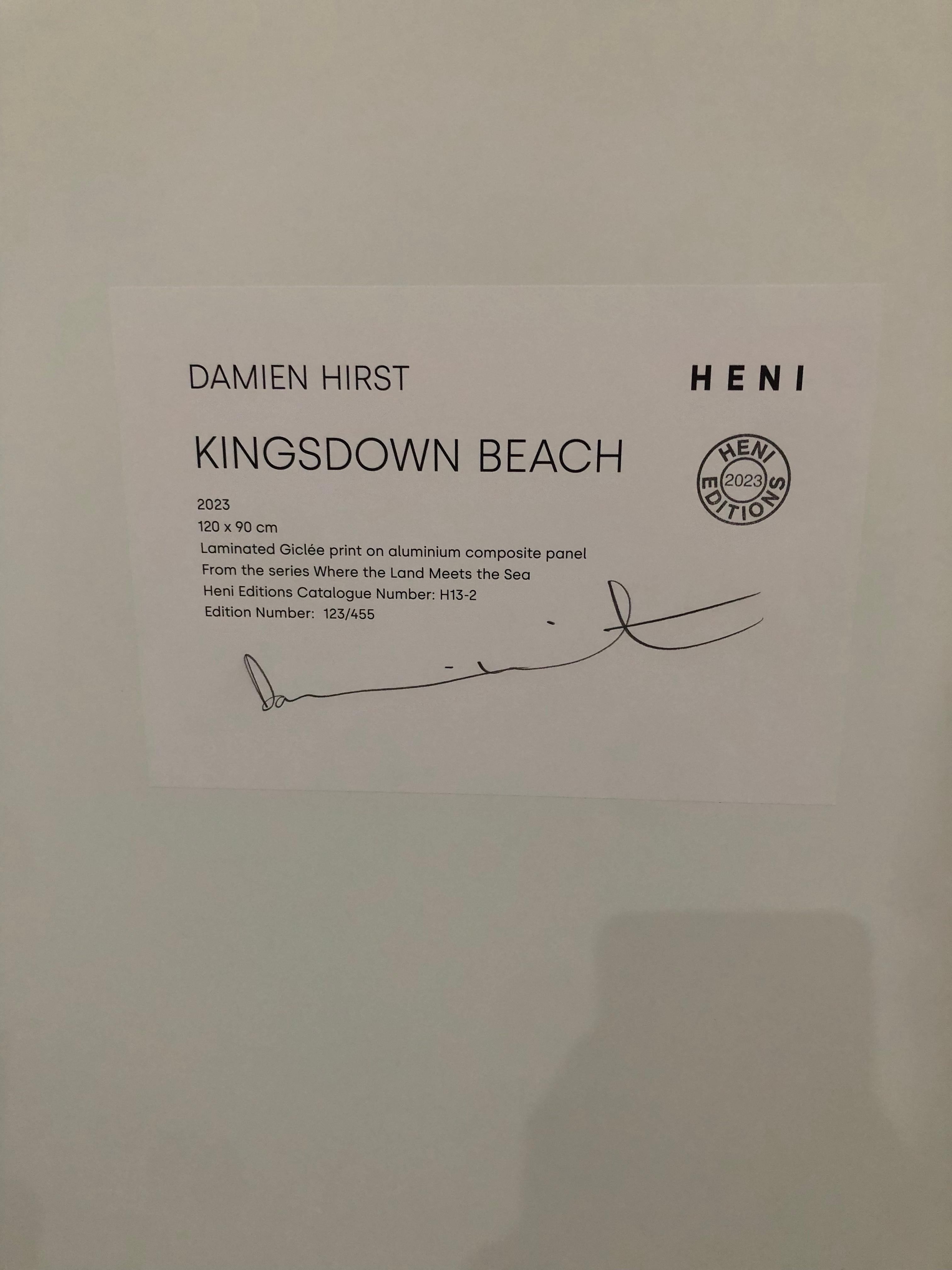 Kingsdown Beach - Gray Landscape Print by Damien Hirst