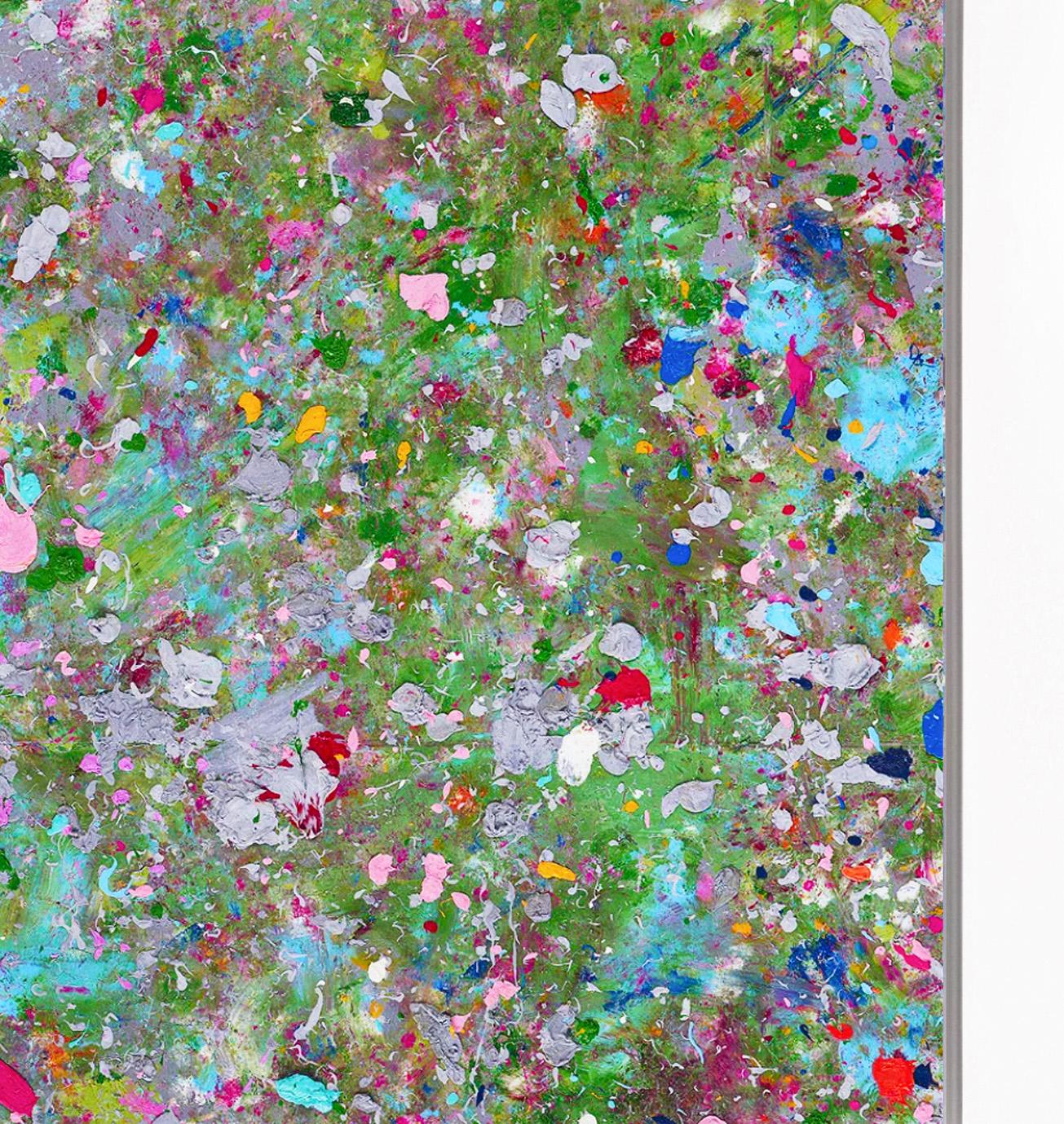 Kingsdown Beach which is part of the ’Coast Paintings’ series. Created in 2019, ’Coast Paintings’ are colourful action paintings which convey the energy, excitement and change experienced by the seaside in winter, reflected in the works being named