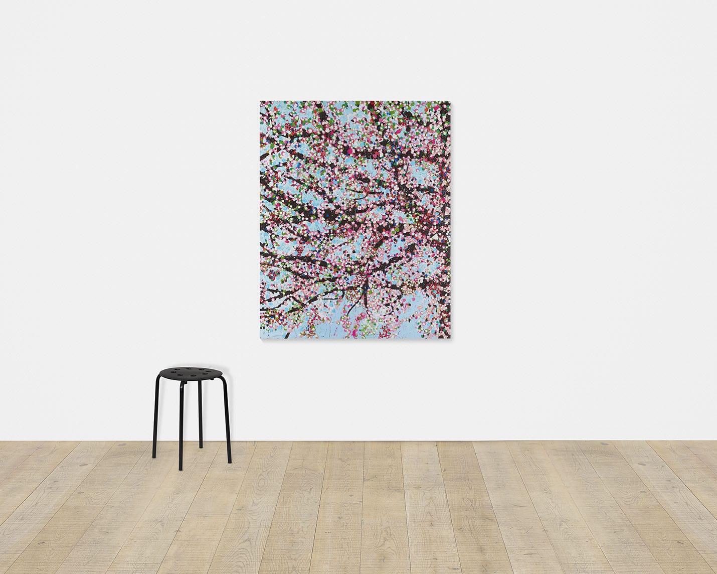 Damien Hirst, Loyalty, 2021 

Laminated giclee print on aluminium composite panel 
47 1/5 × 37 4/5 in 120 × 96 cm 
Edition of 256 of 1067 
Hand-signed by the artist on the back 
Published by HENI.

Referencing Impressionism, Pointillism and Action