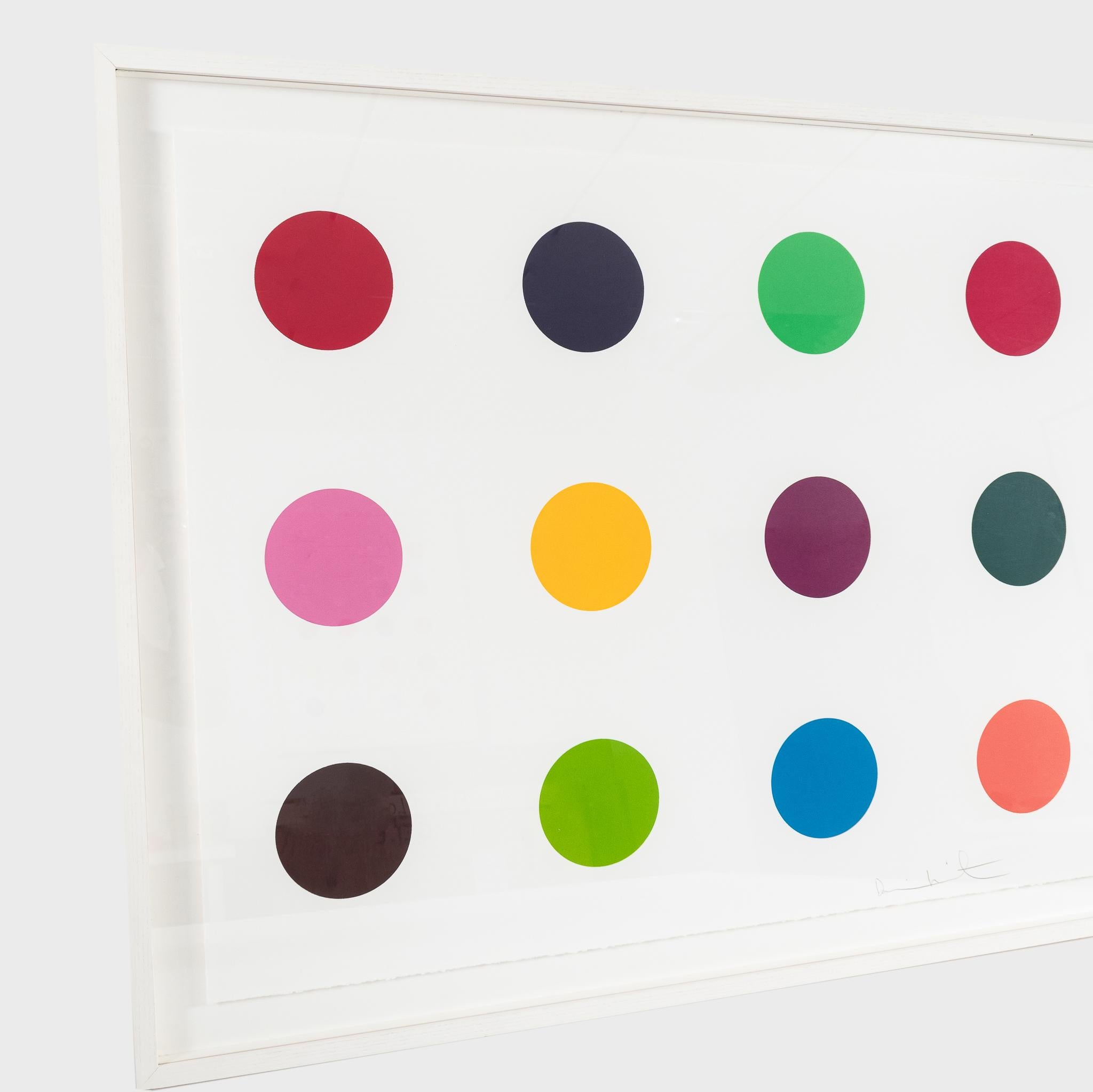 Methionine, from 12 Woodcut Spots  Damien Hirst Spot Print, YBA Abstract print For Sale 2