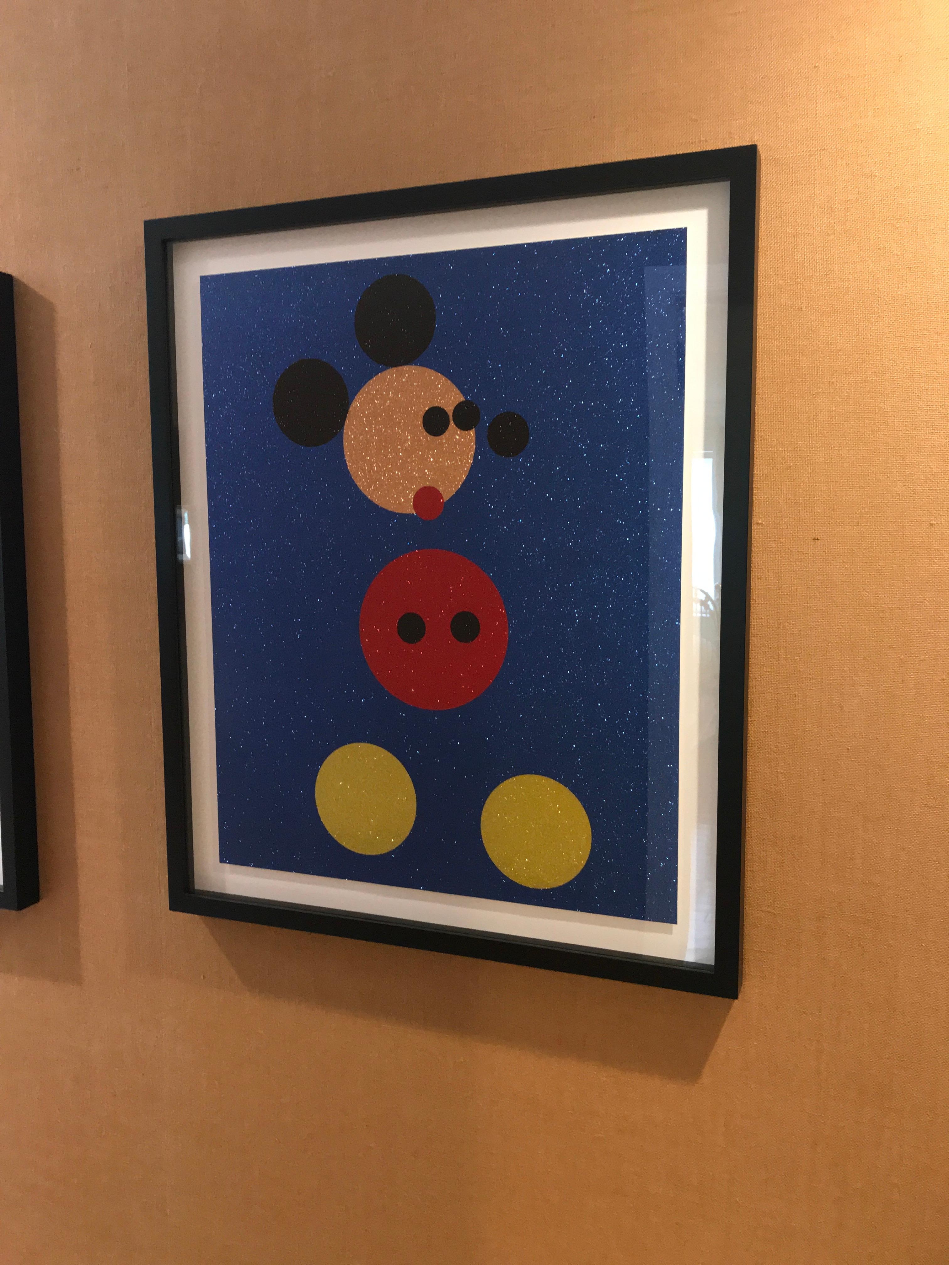 Mickey (Blue Glitter) - Print by Damien Hirst