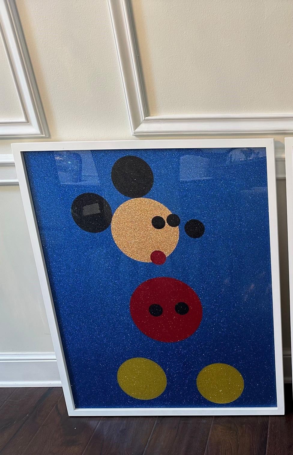 Mickey (Blue Glitter) - Contemporary Print by Damien Hirst