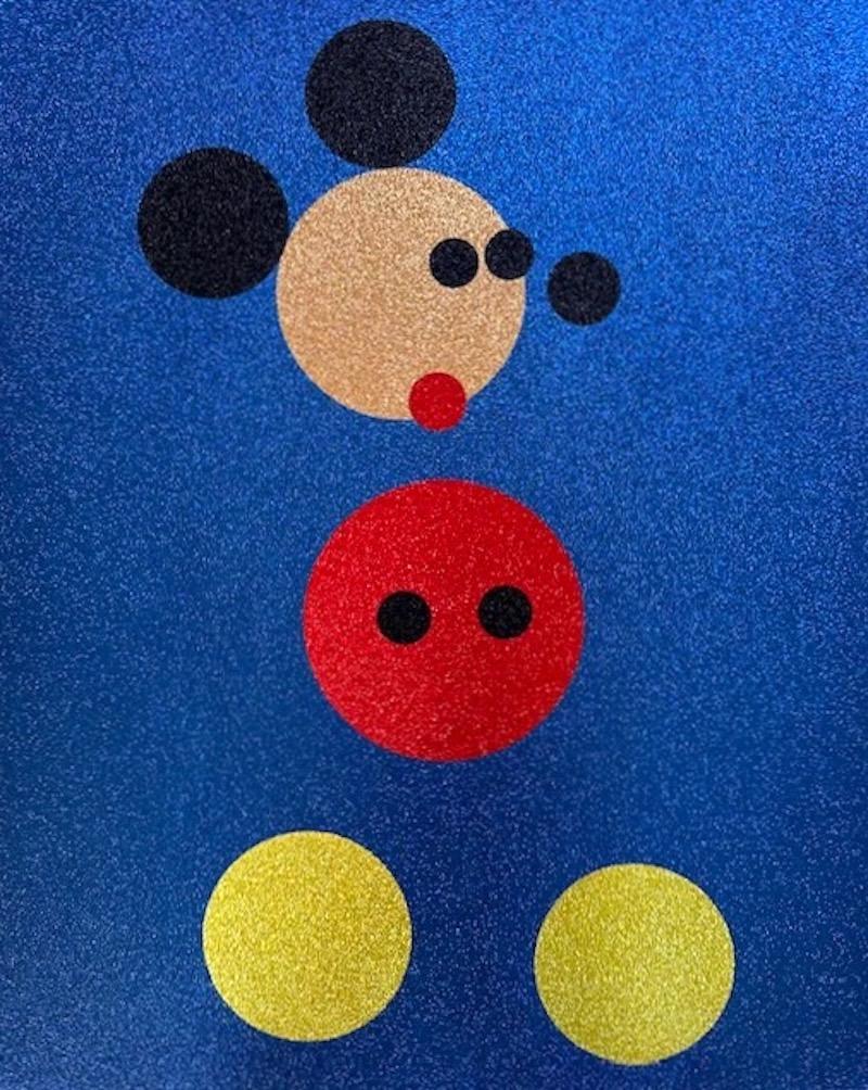 Mickey (Blue Glitter) - Print by Damien Hirst