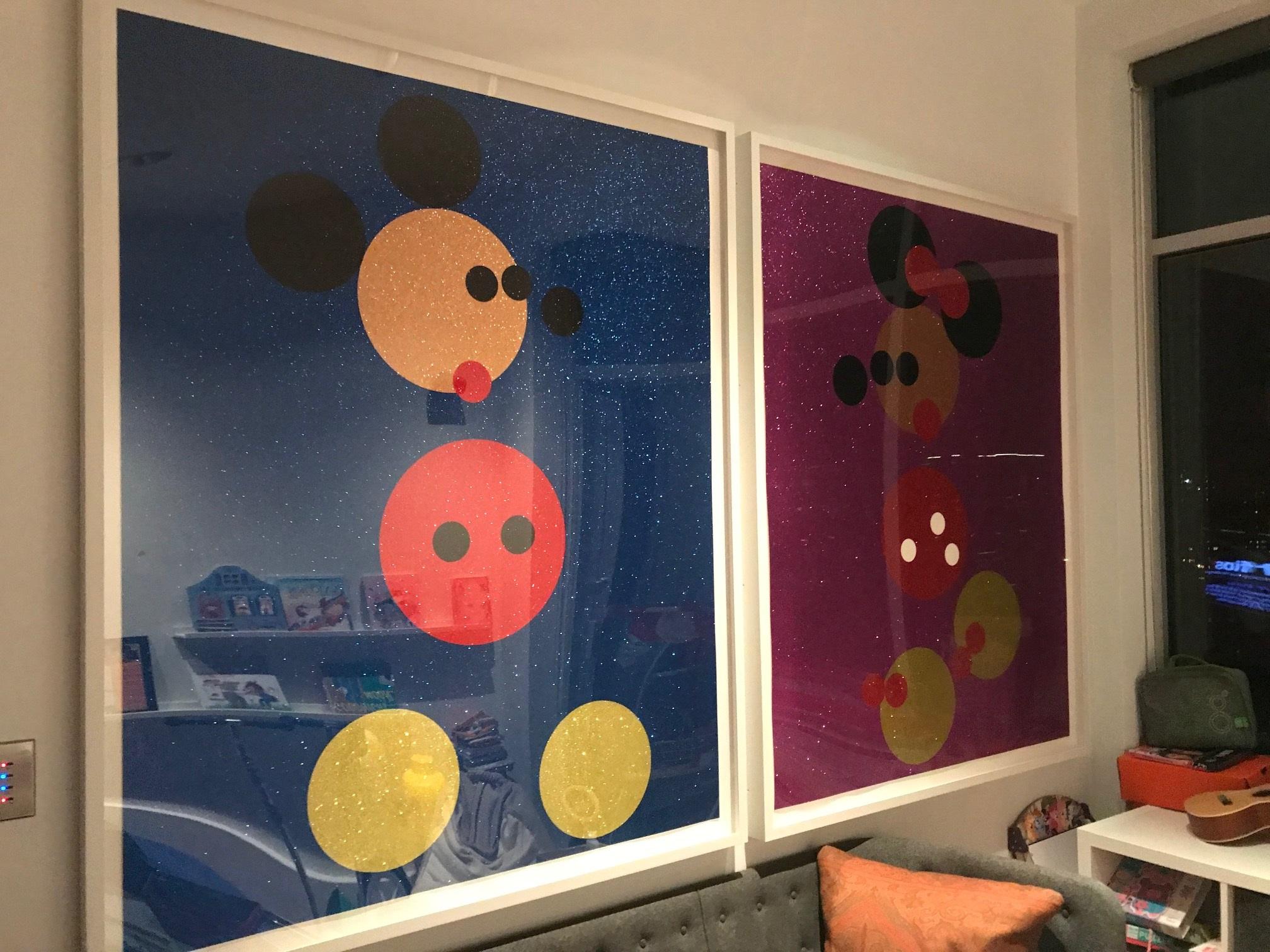 Mickey (Blue Glitter) Large - Print by Damien Hirst