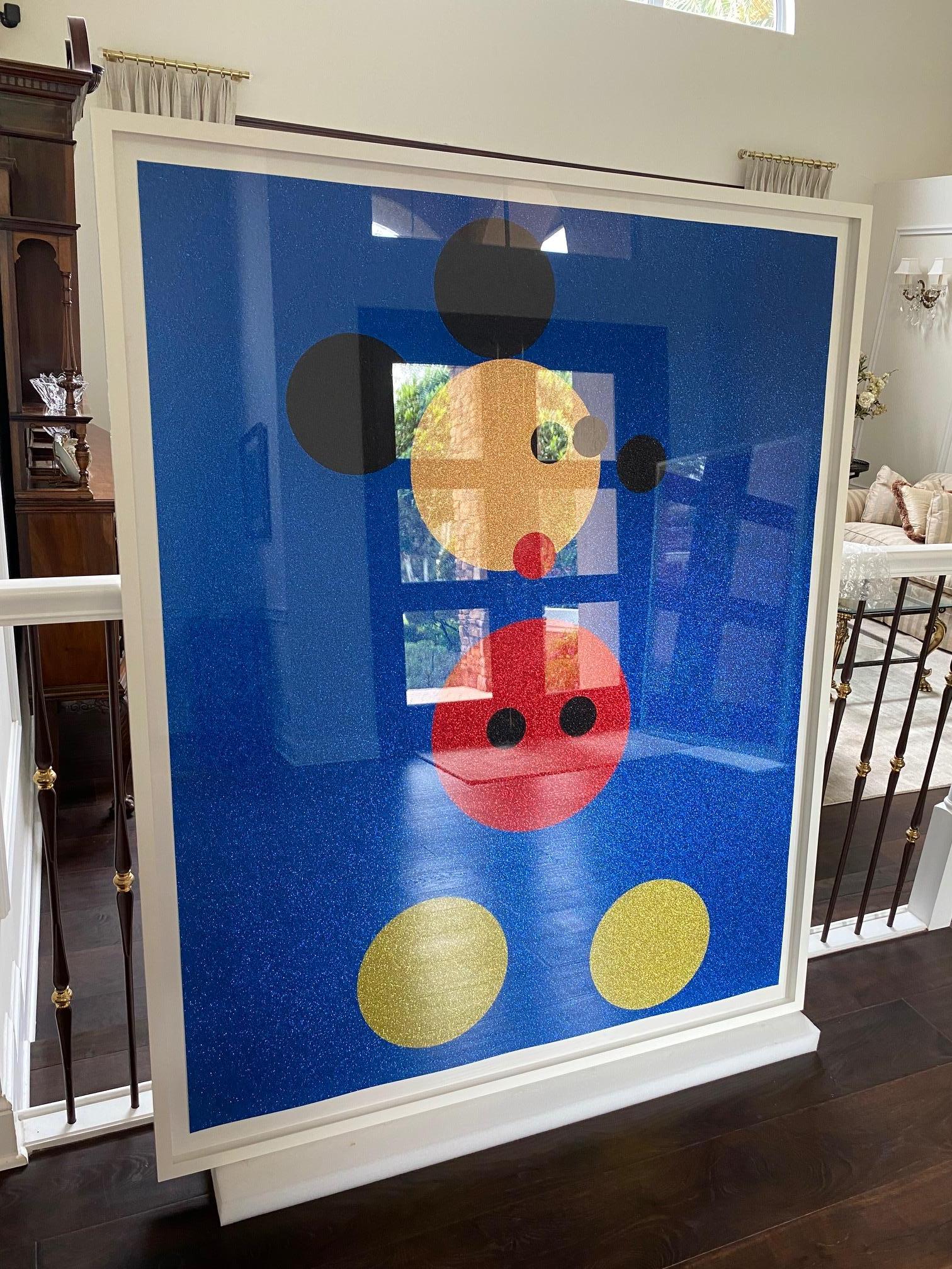 Topolino (glitter blu) grande - Print Contemporaneo di Damien Hirst